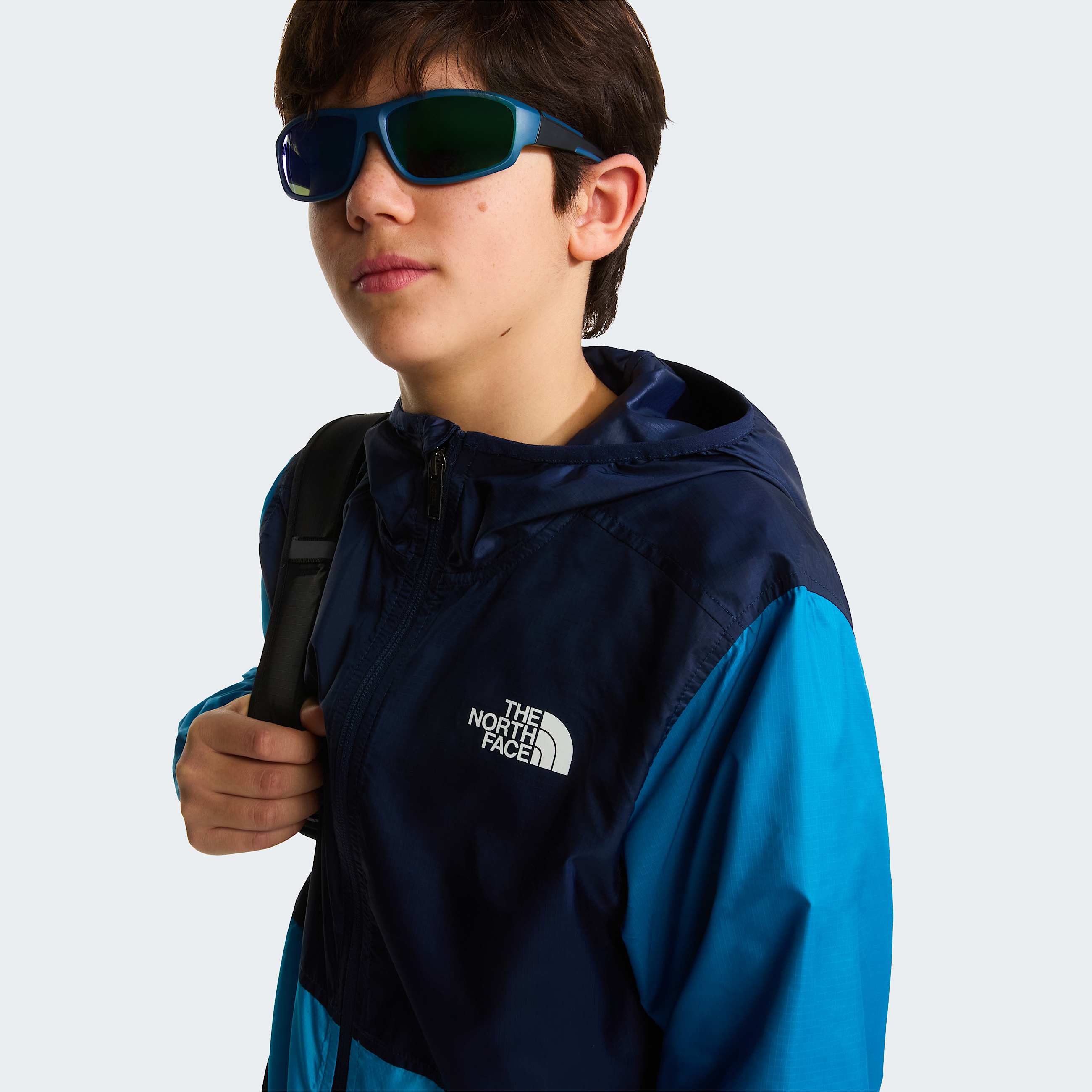 Boys Cyclone Wind Jacket TNF Meridian BlueDusk BlueSummit Navy ALT8