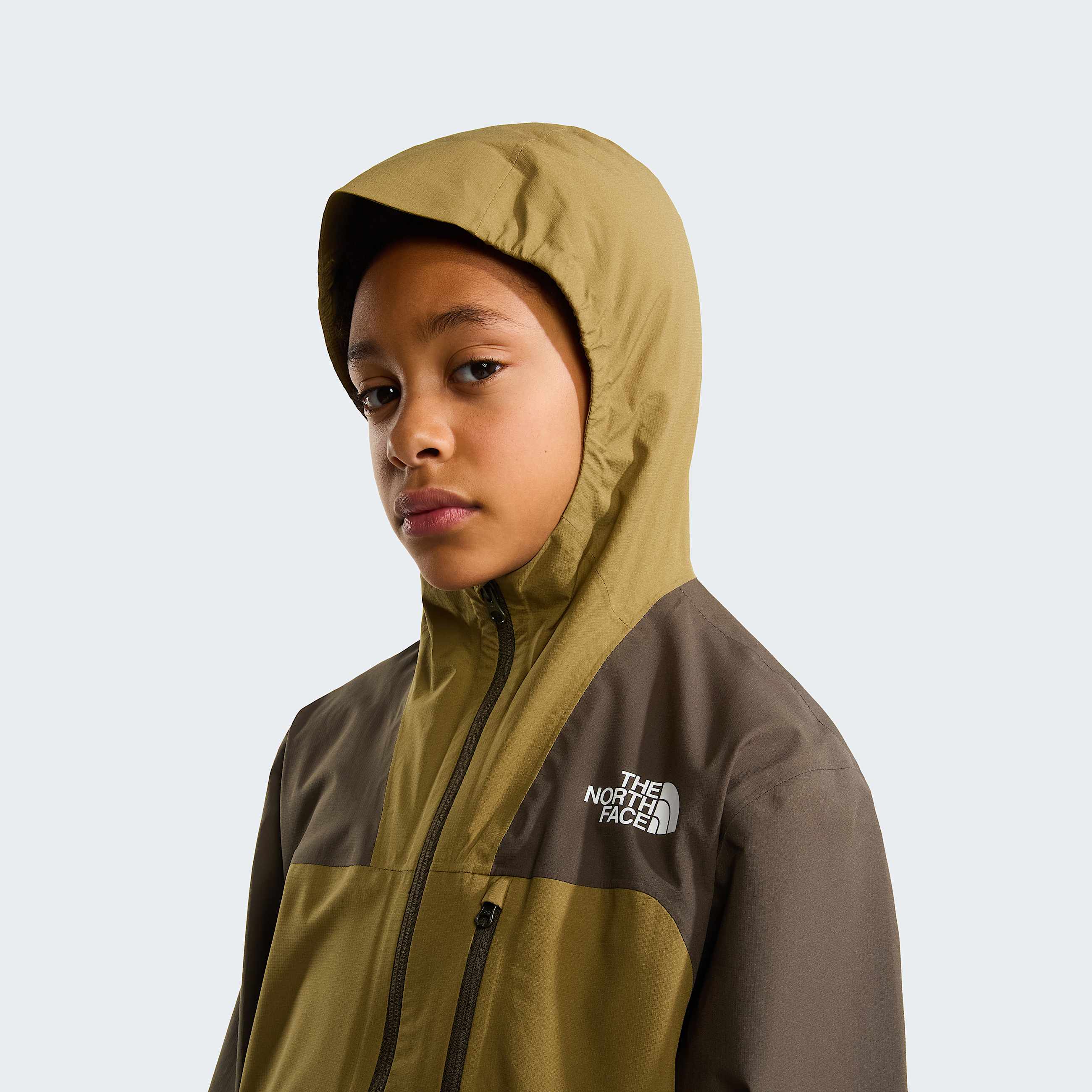 Teens Hike Packable Shell Jacket TNF New Taupe GreenCedar ALT5