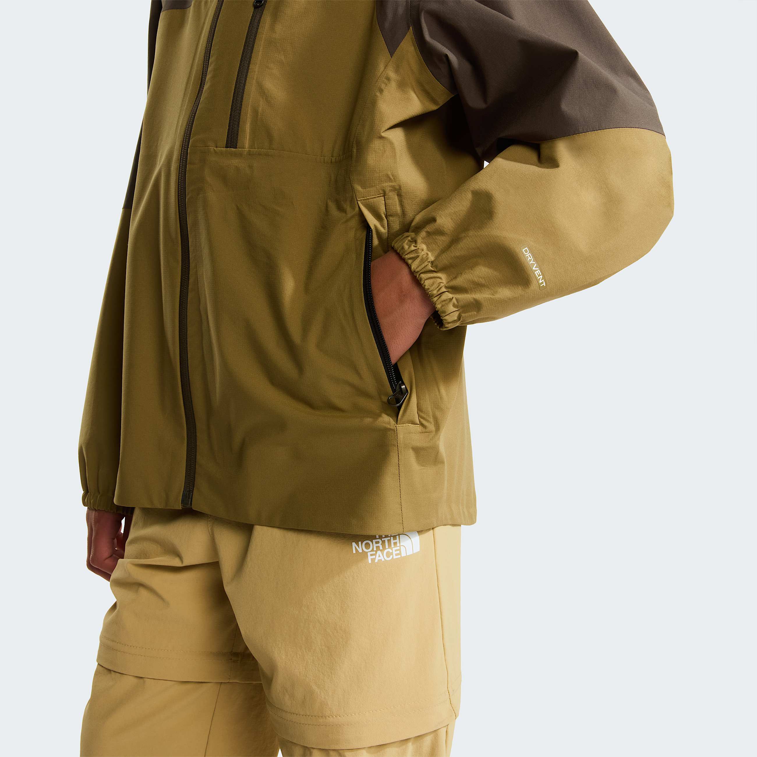 Teens Hike Packable Shell Jacket TNF New Taupe GreenCedar ALT6