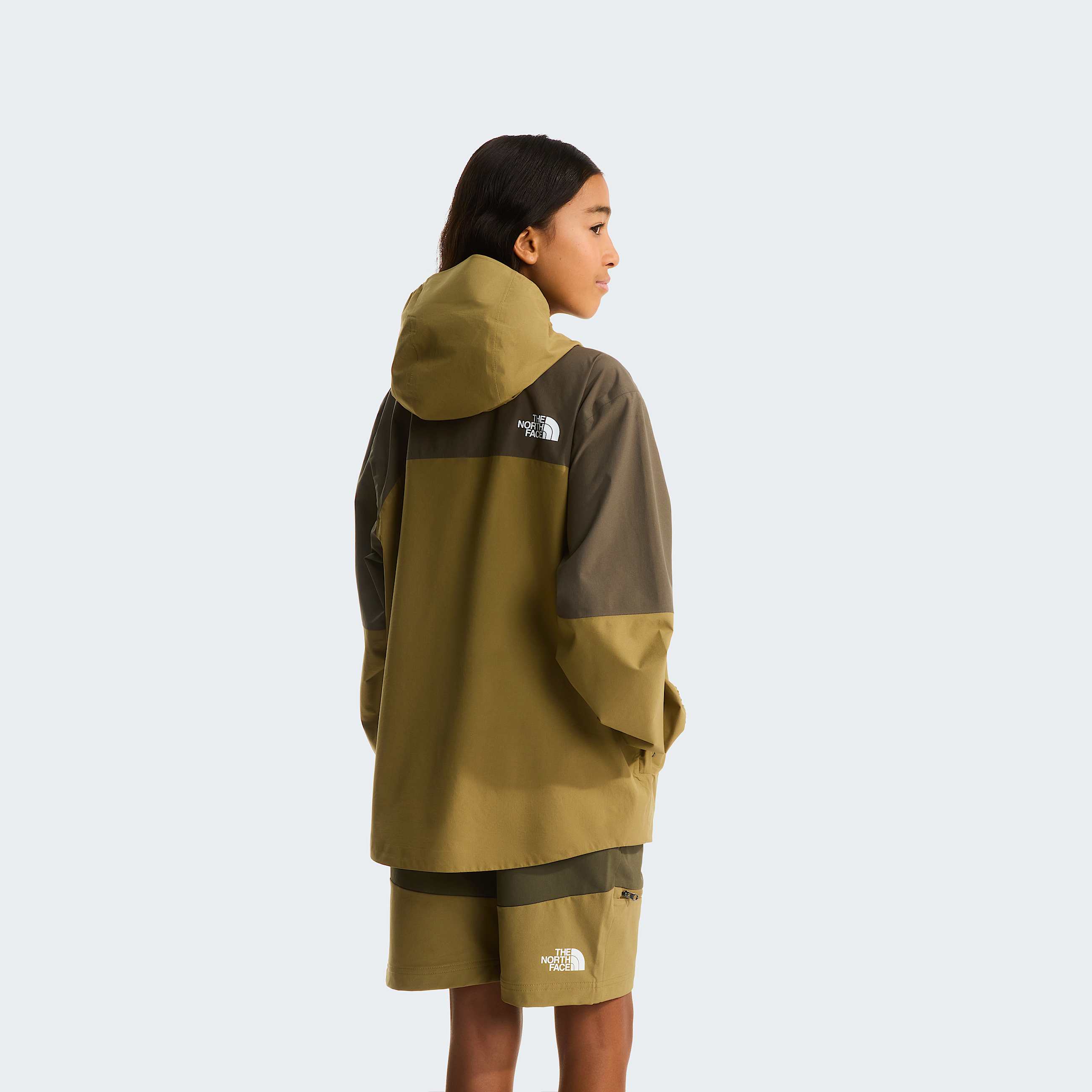 Teens Hike Packable Shell Jacket TNF New Taupe GreenCedar ALT10