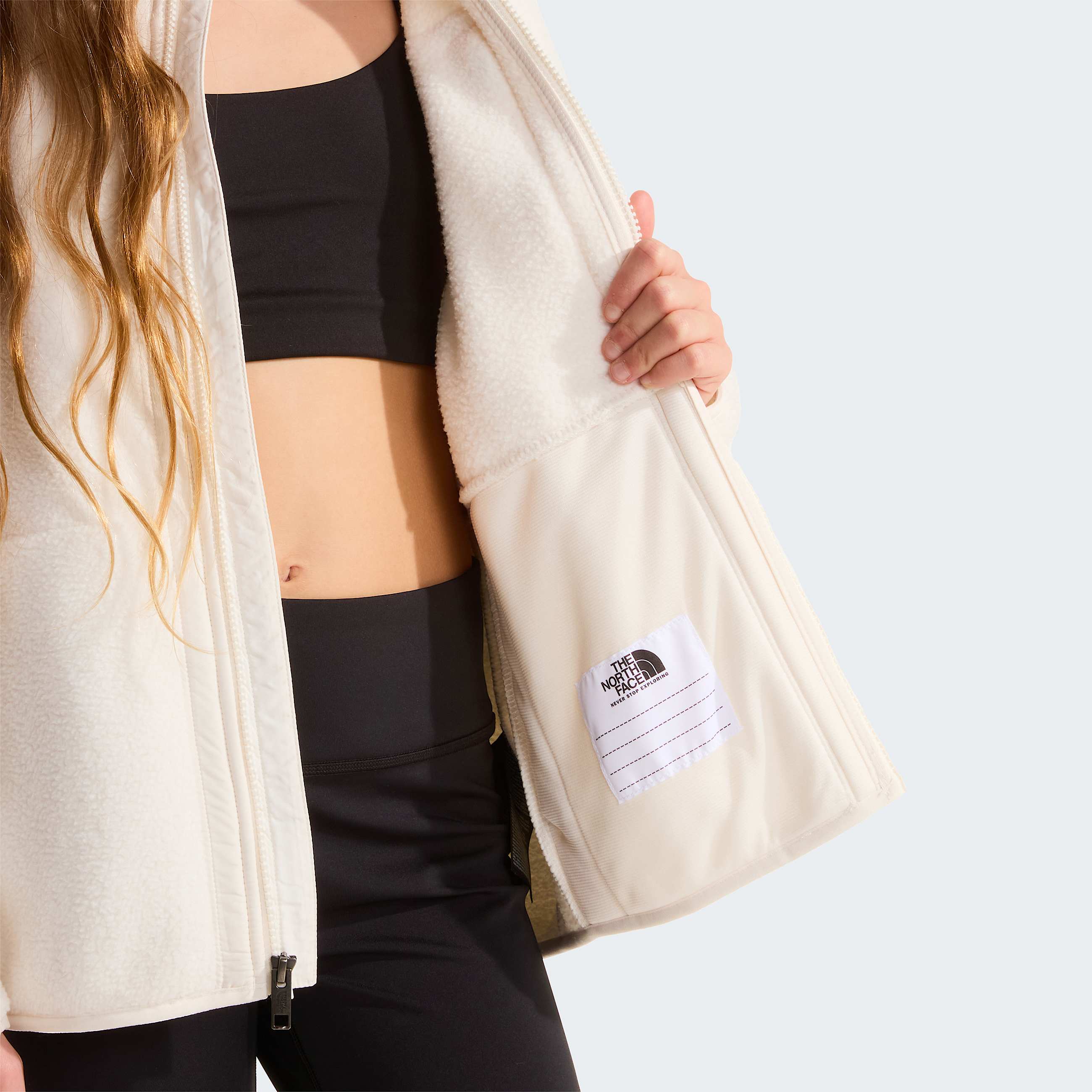 Yumiori Fleecejacke mit durchgehendem RV fr Mdchen TNF ALT8