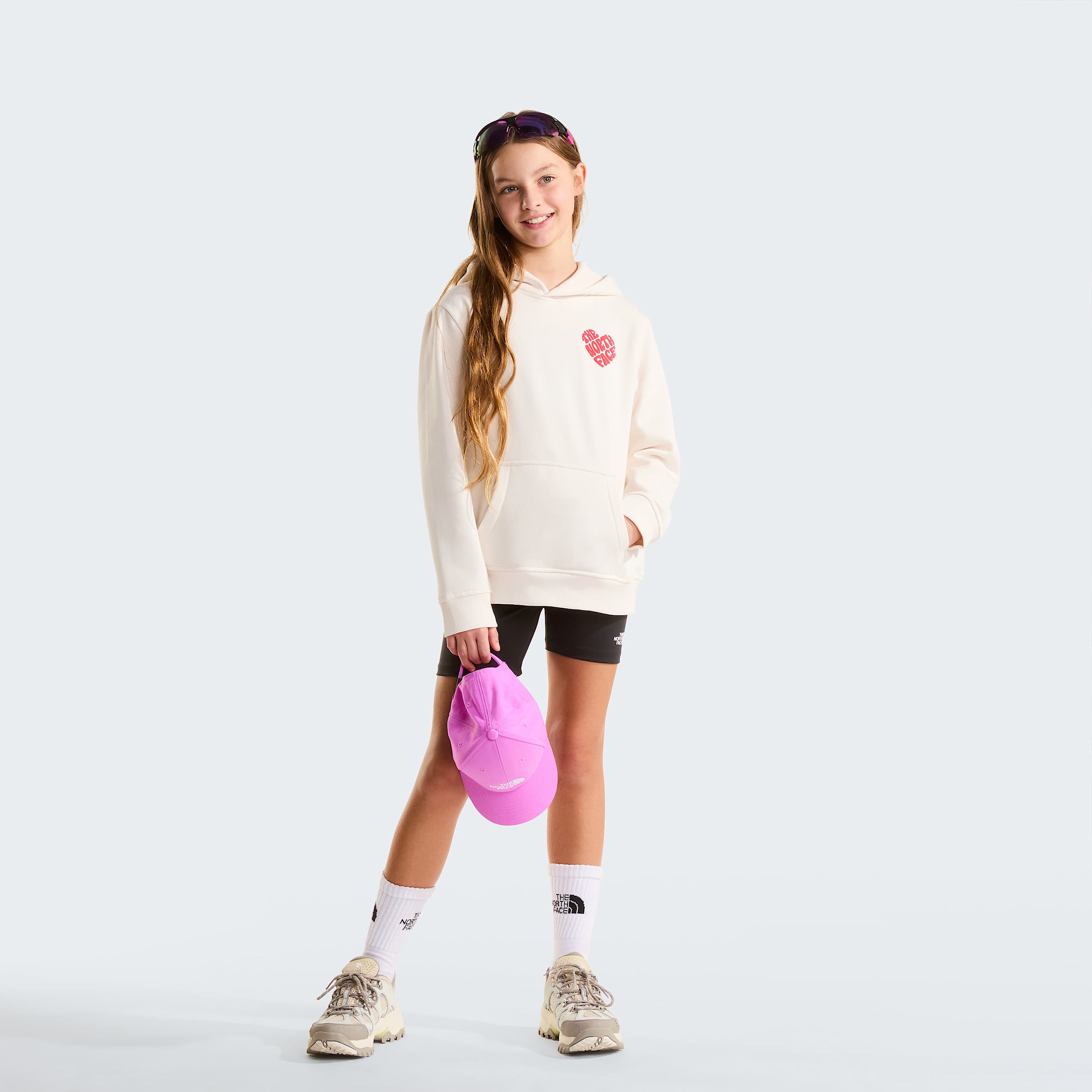 Girls Brand Proud Relaxed Hoodie TNF White Dune ALT1