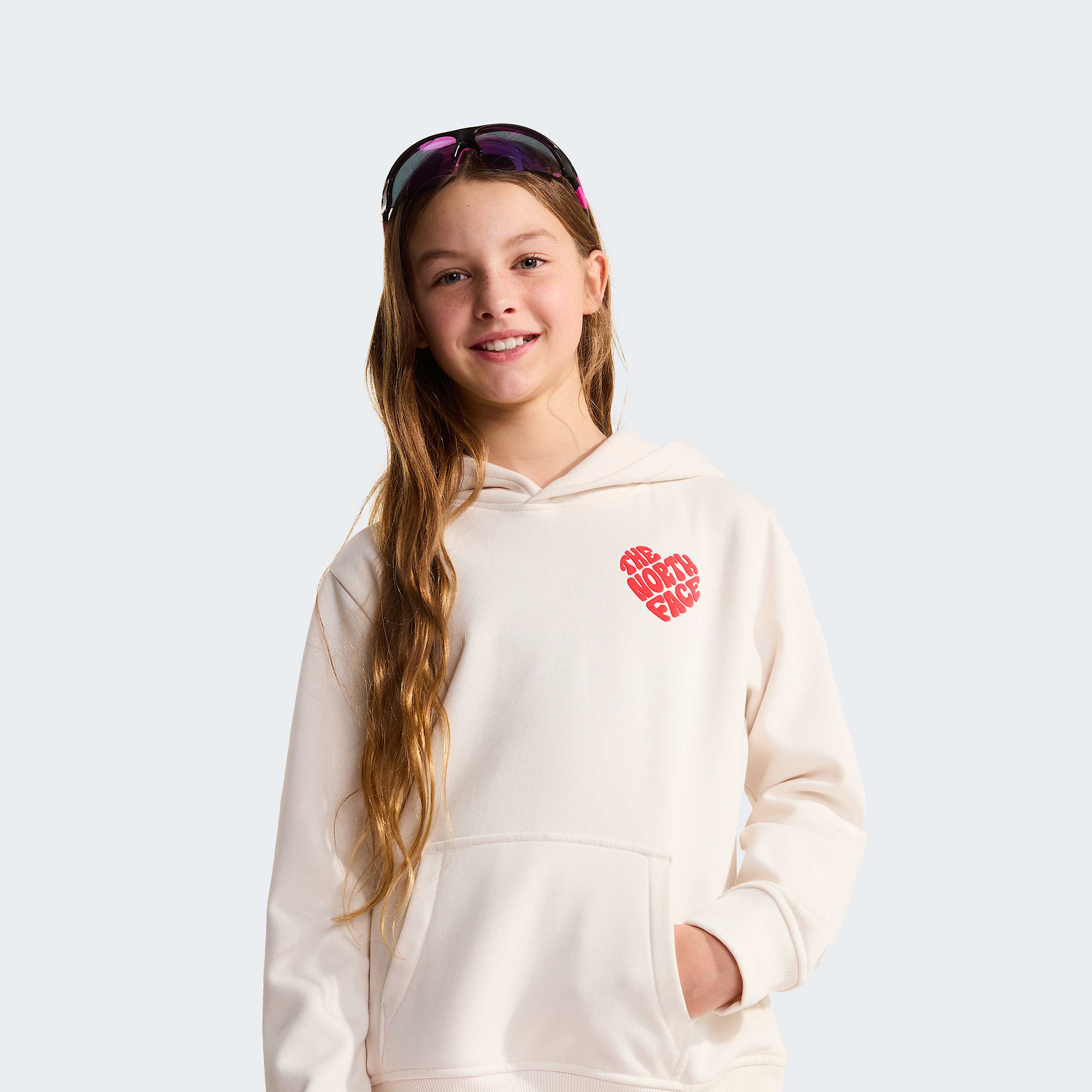 Girls Brand Proud Relaxed Hoodie TNF White Dune ALT6