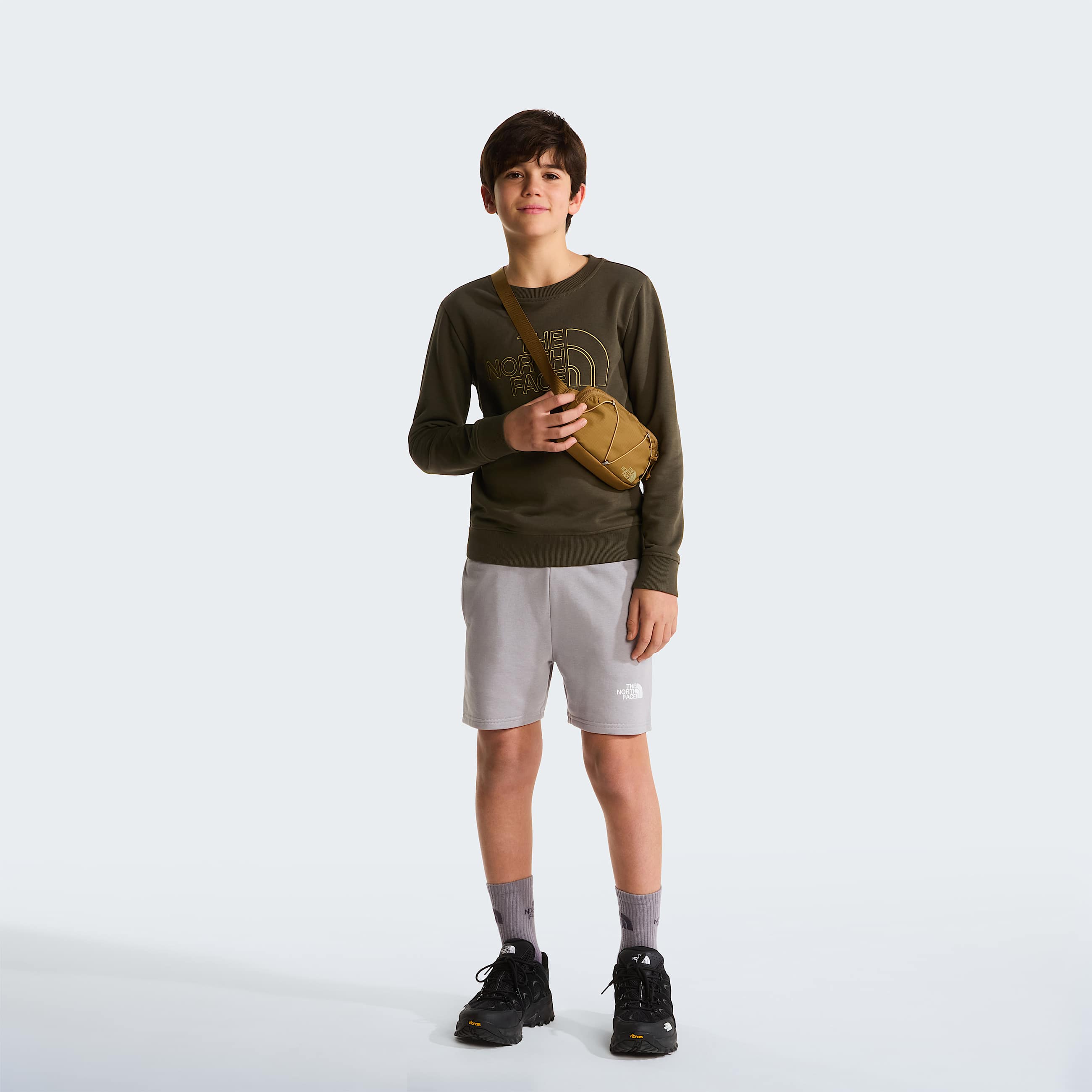 Teens Simple Dome Light Regular Shorts TNF Meld Grey ALT1