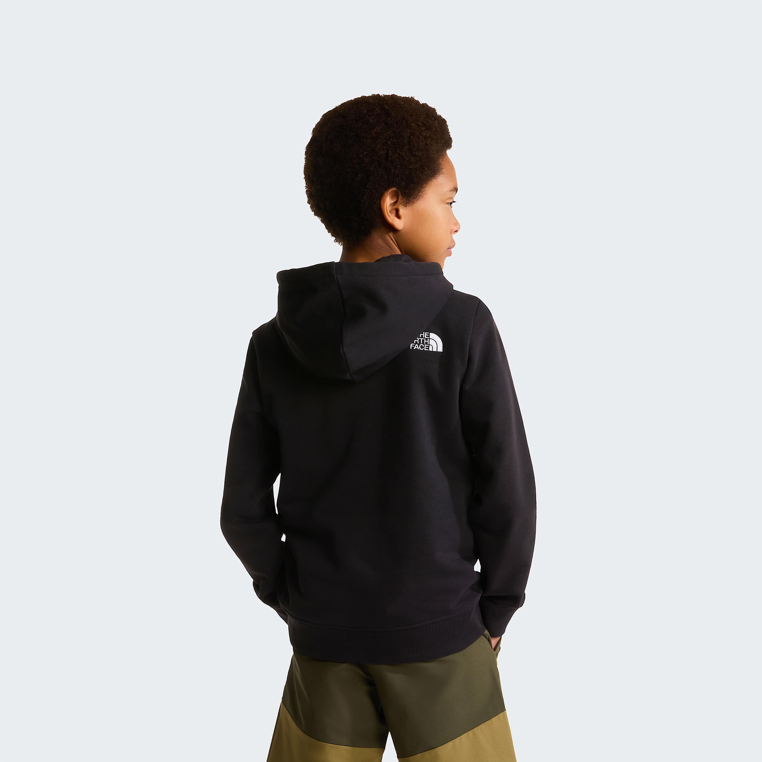 Teens Drew Peak Light Regular Hoodie TNF TNF Black ALT3