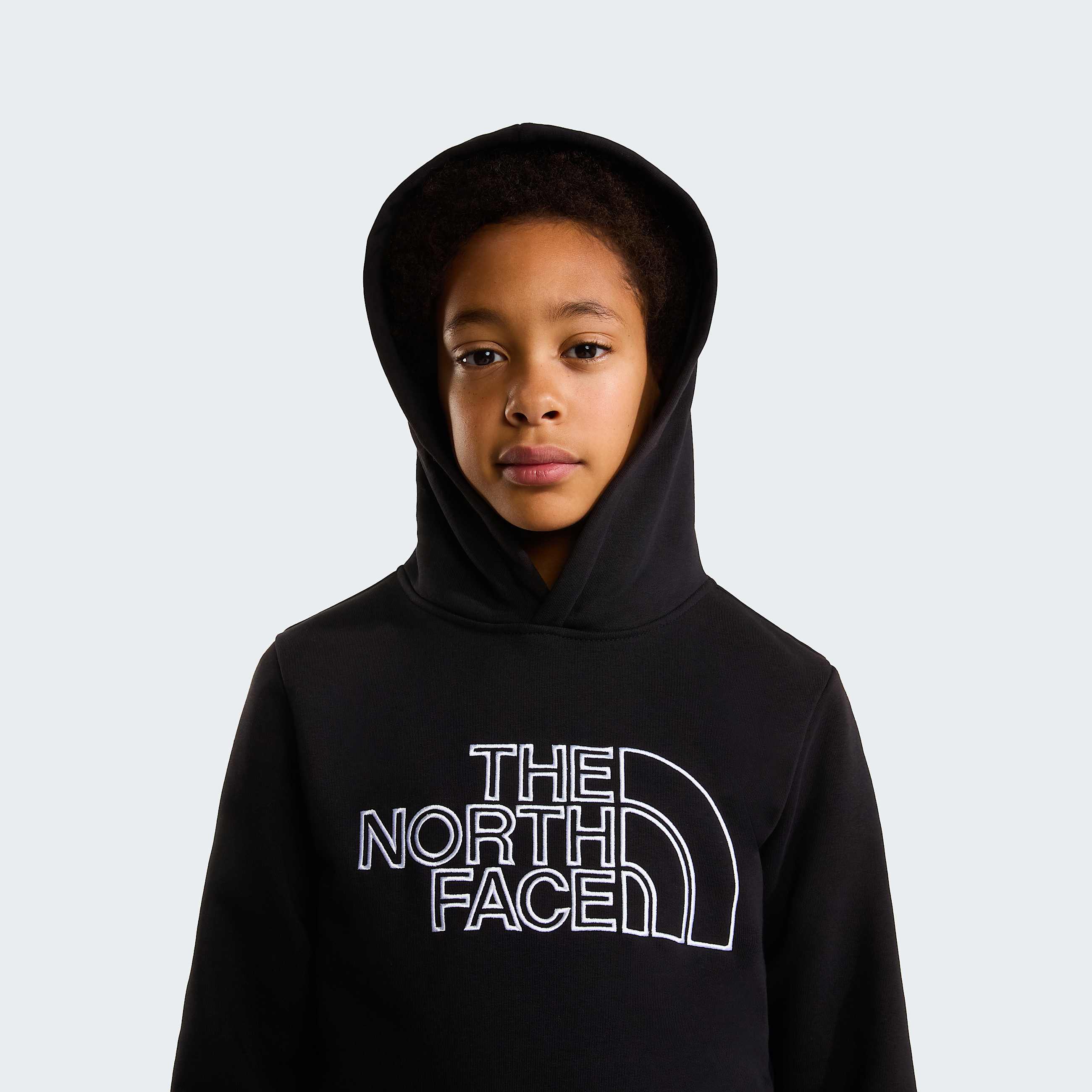 Teens Drew Peak Light Regular Hoodie TNF TNF Black ALT4
