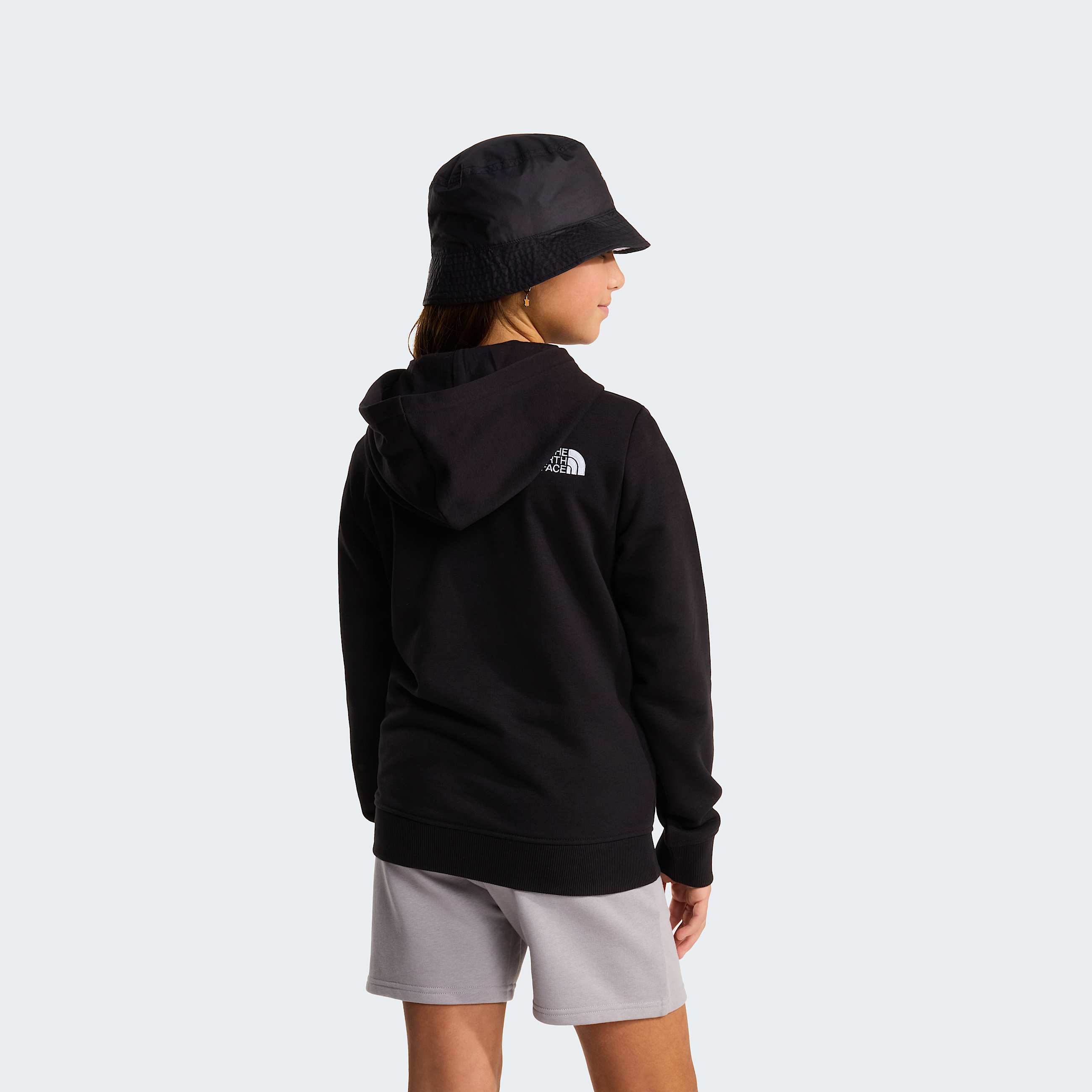 Teens Drew Peak Light Regular Hoodie TNF TNF Black ALT9