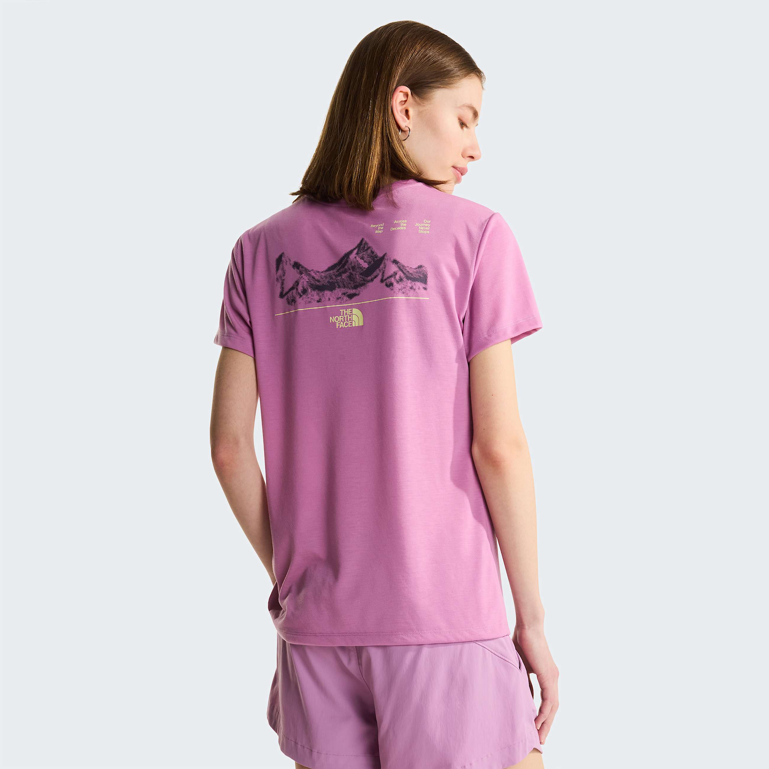 Womens Foundation Mountain TShirt TNF Hushed Lavender HERO