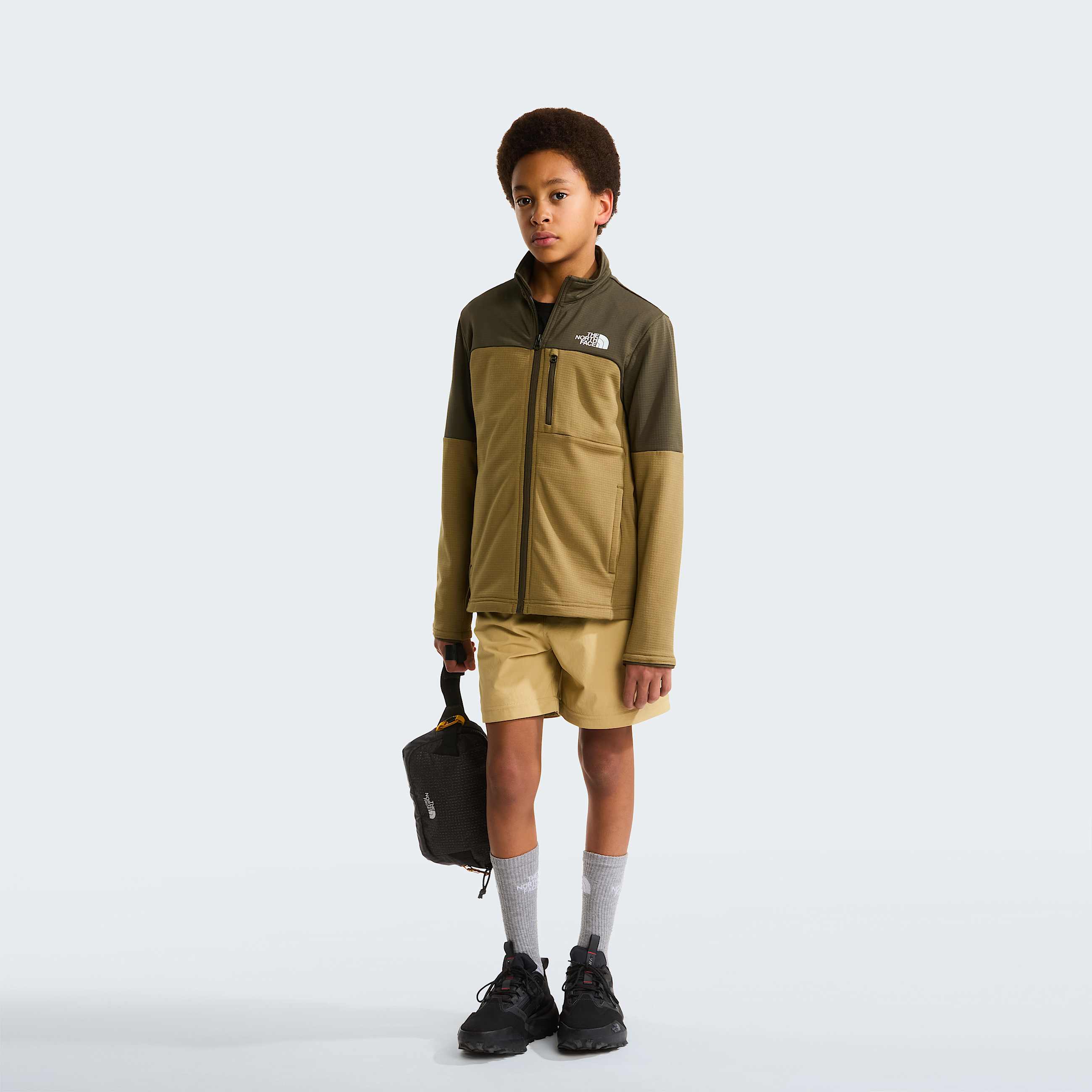 Pantalon de randonne convertible lger pour enfant TNF Khaki Stone ALT1