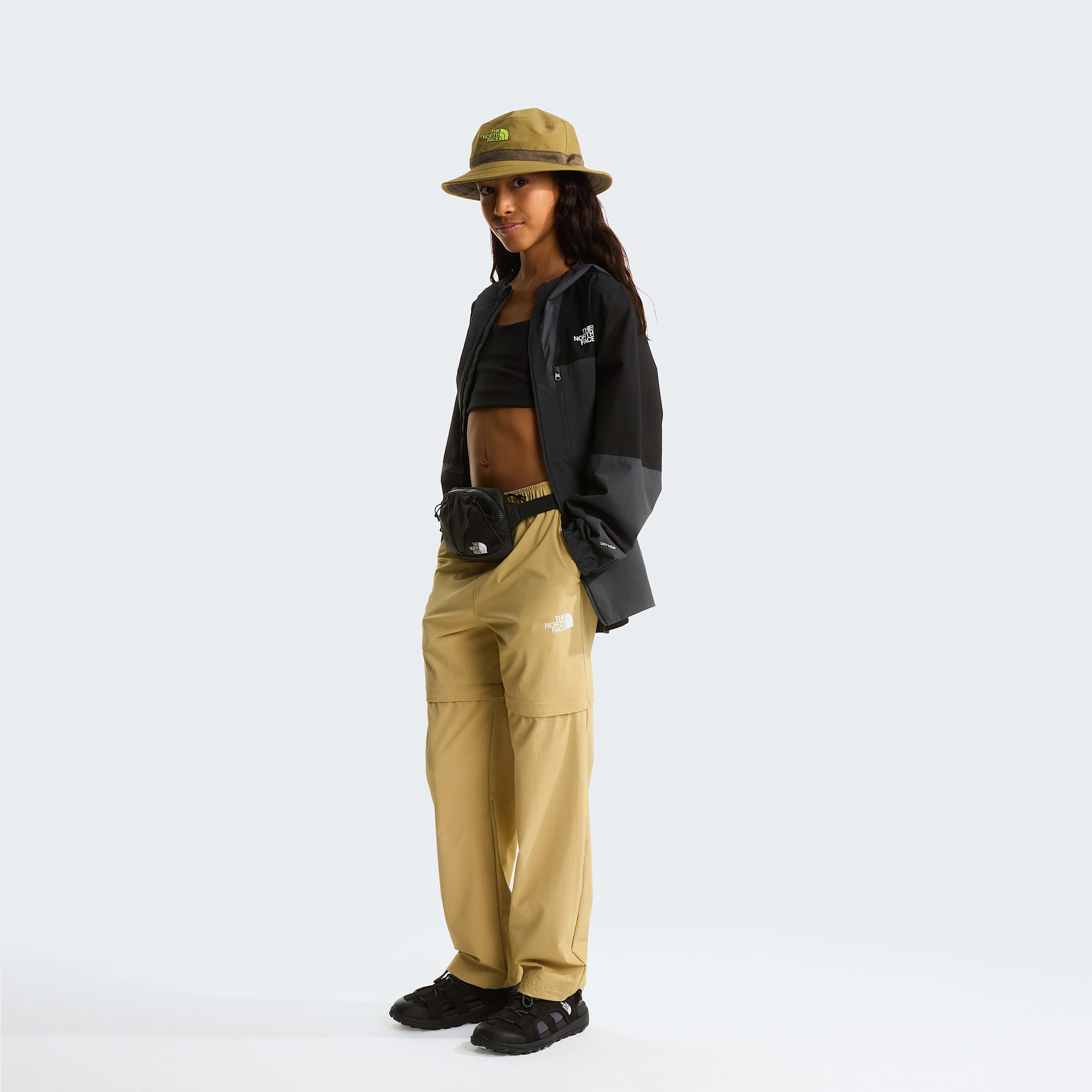 Pantalon de randonne convertible lger pour enfant TNF Khaki Stone ALT9