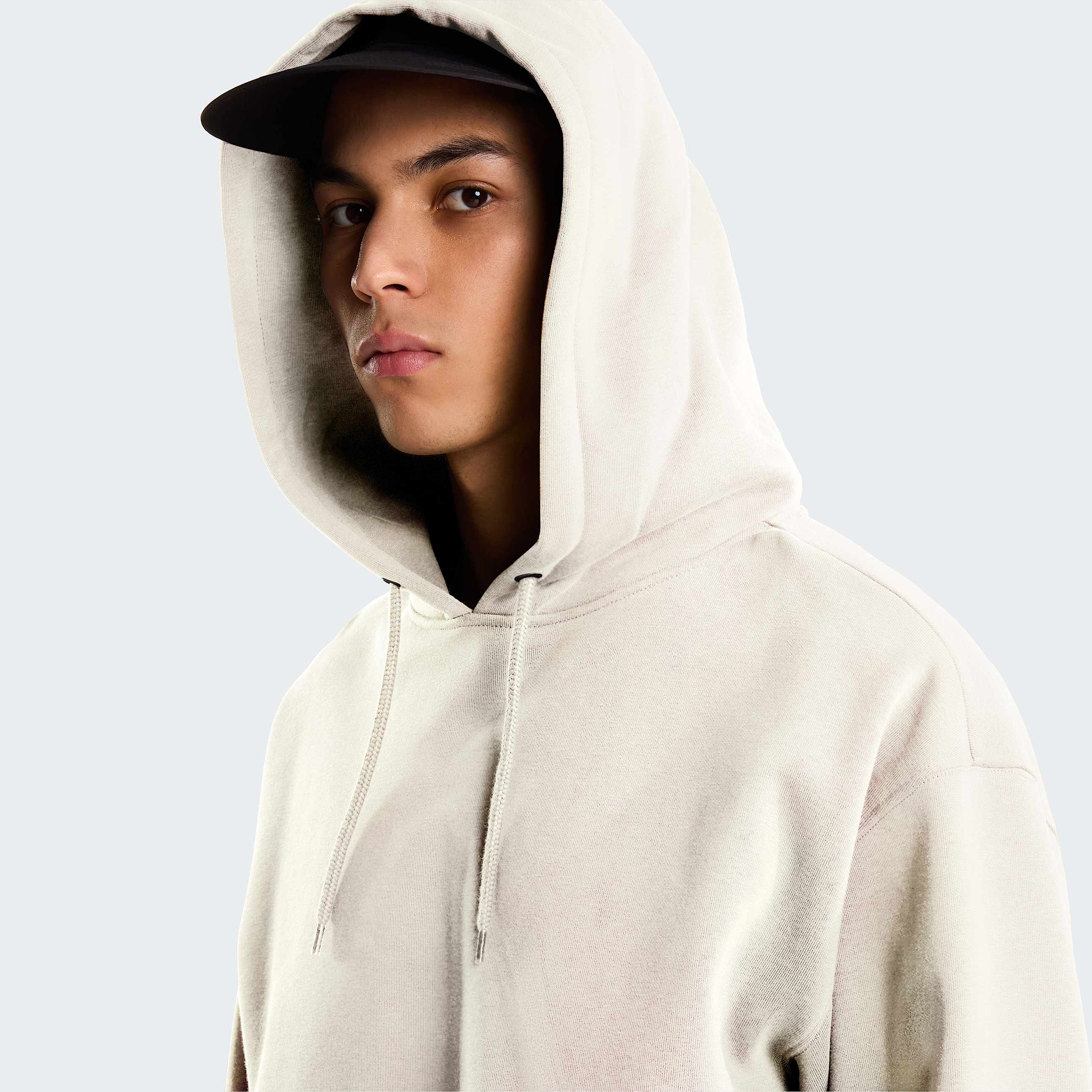 Camisola com capuz Red Box unissexo TNF White Dune ALT6