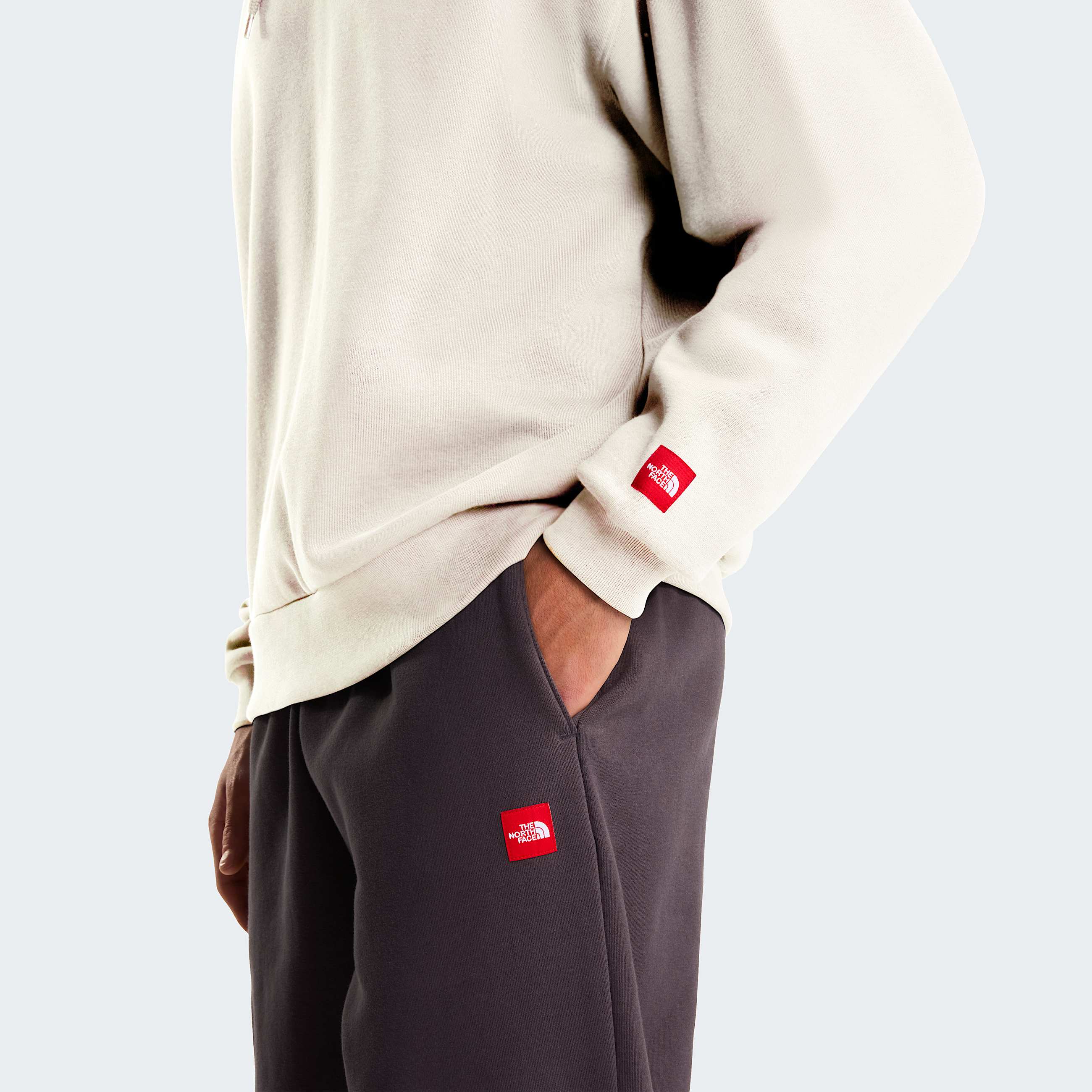 Camisola com capuz Red Box unissexo TNF White Dune ALT7