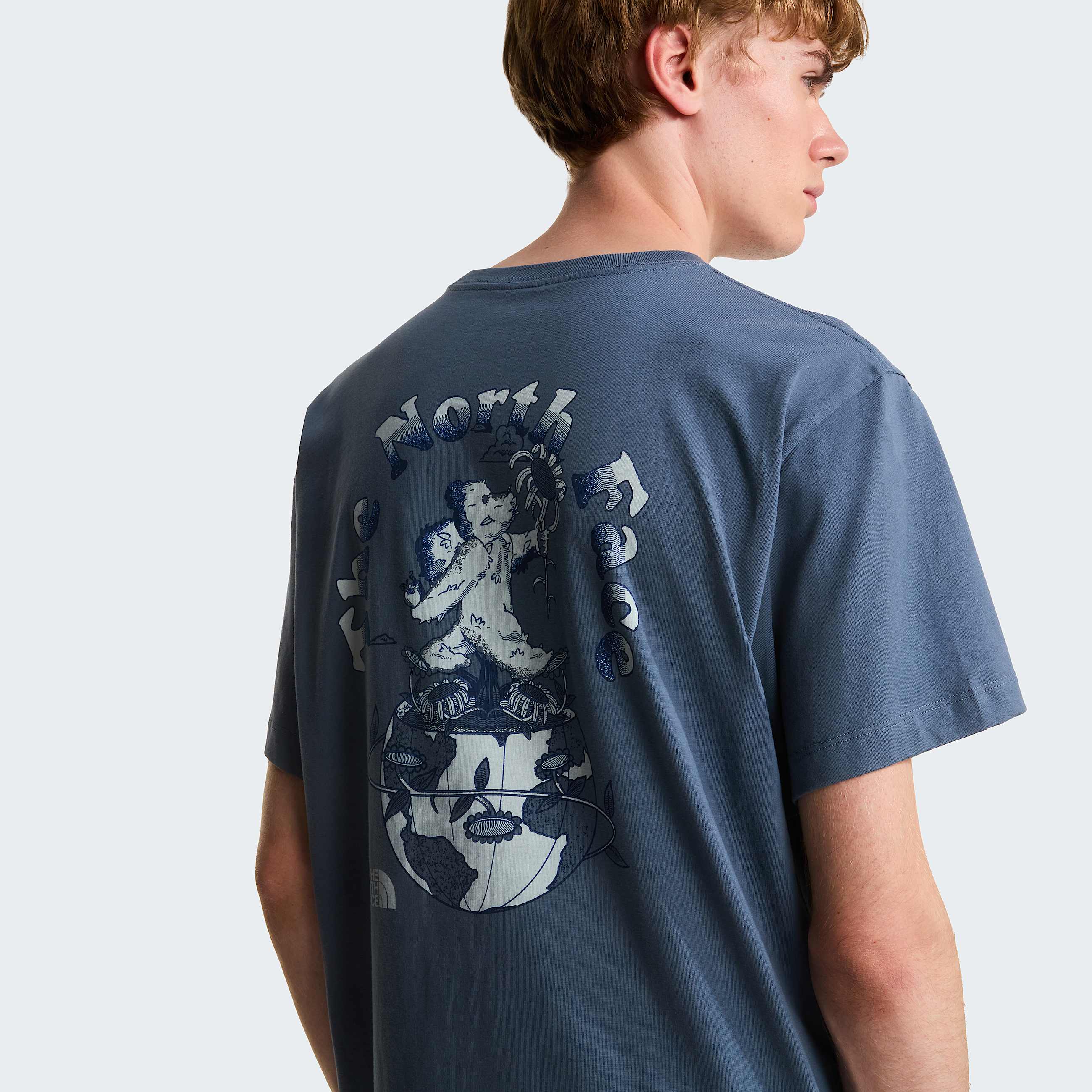 Retro Earth relaxt geschnittenes TShirt mit Grafik fr Herren TNF ALT4