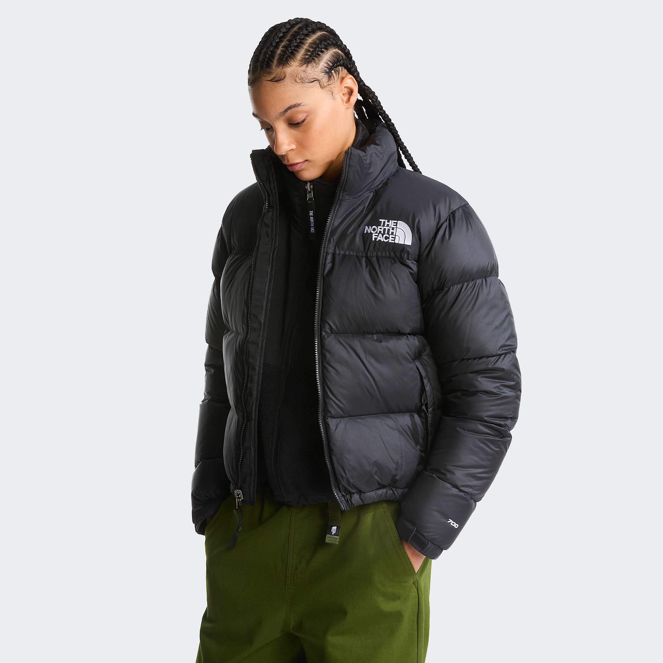 Womens 1996 Retro Nuptse Jacket TNF TNF BlackRecycled Down ALT4