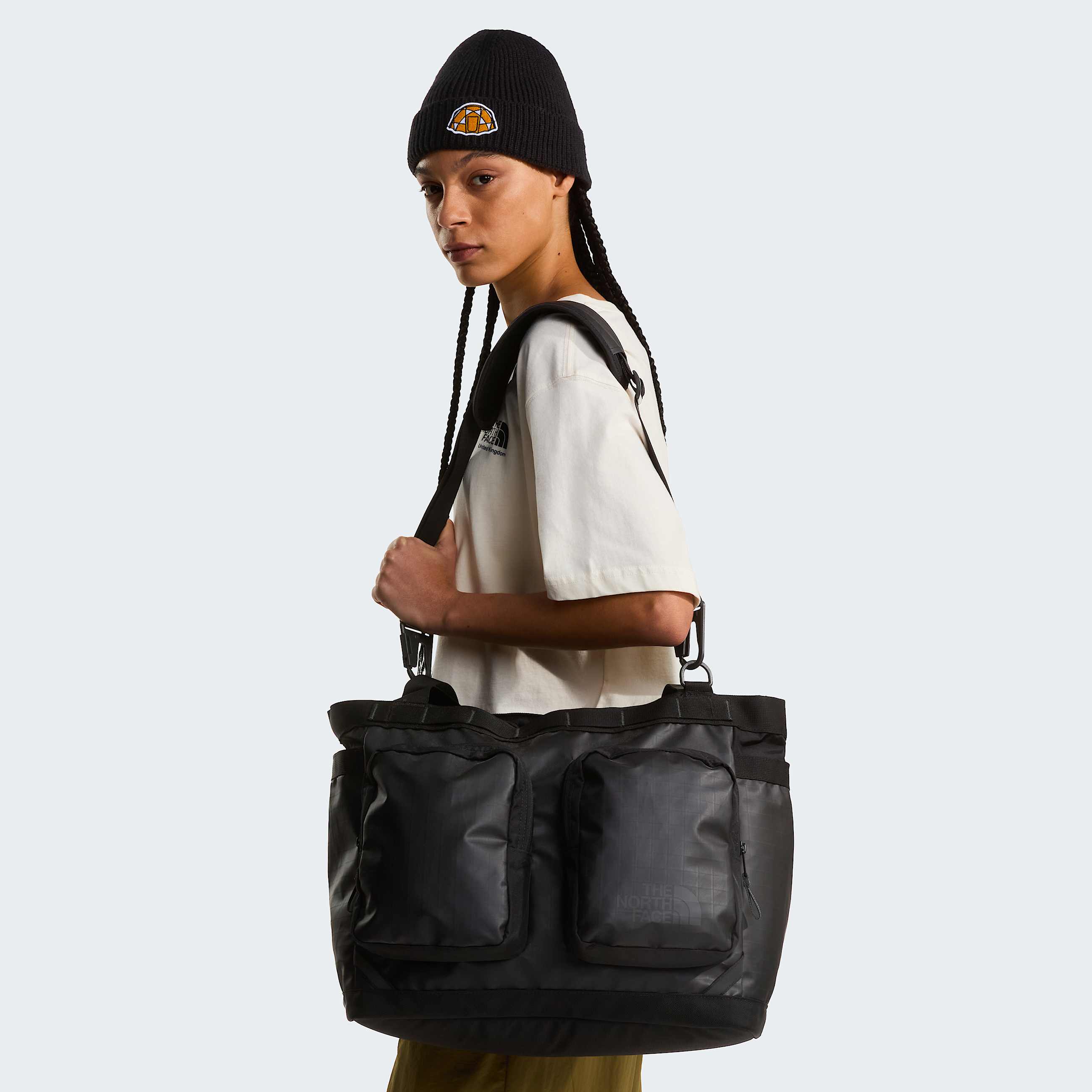 Base Camp Voyager Tote Bag TNF TNF BlackAsphalt Grey ALT1