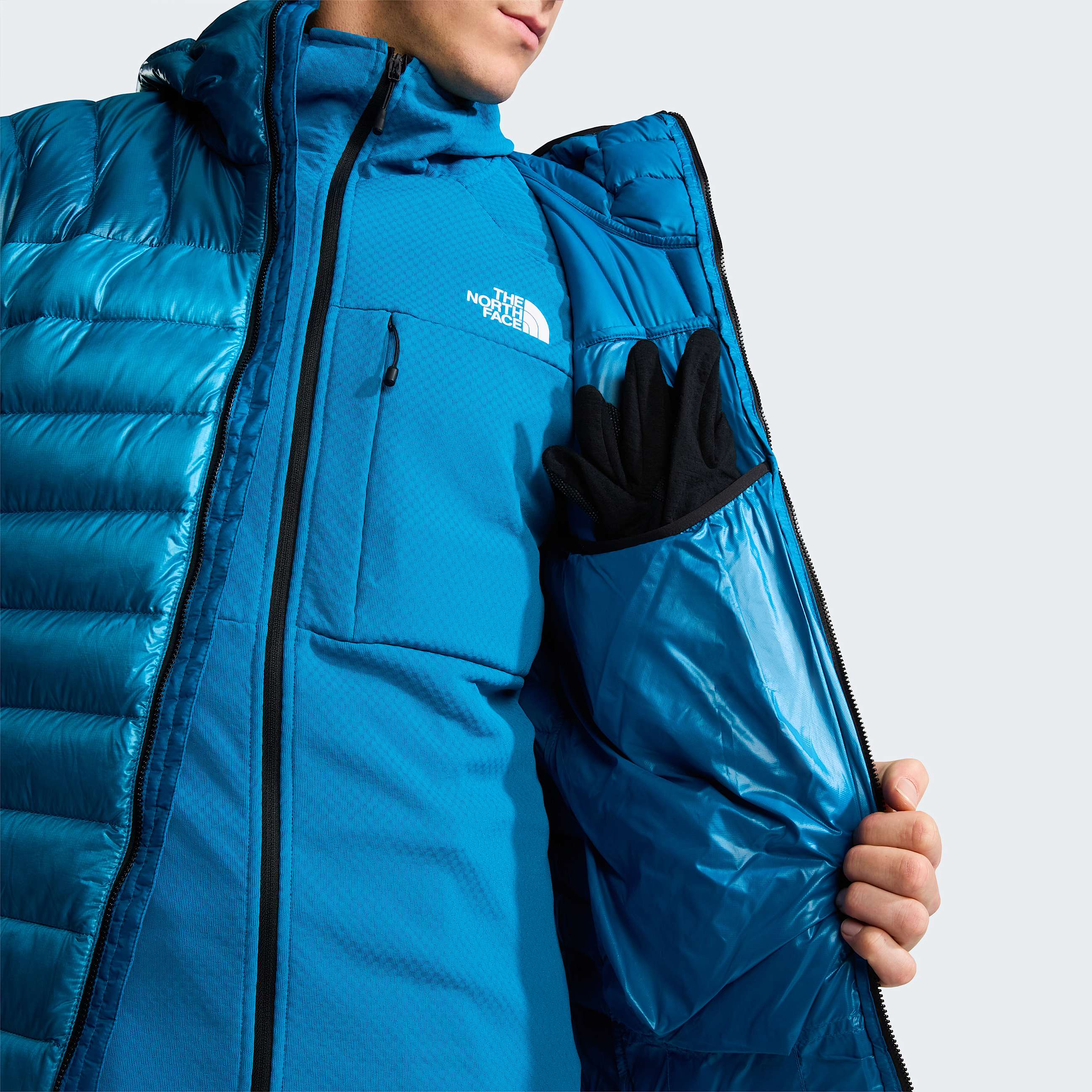 Mens Summit Breithorn Hooded Down Jacket TNF Meridian BlueDusk Blue ALT10