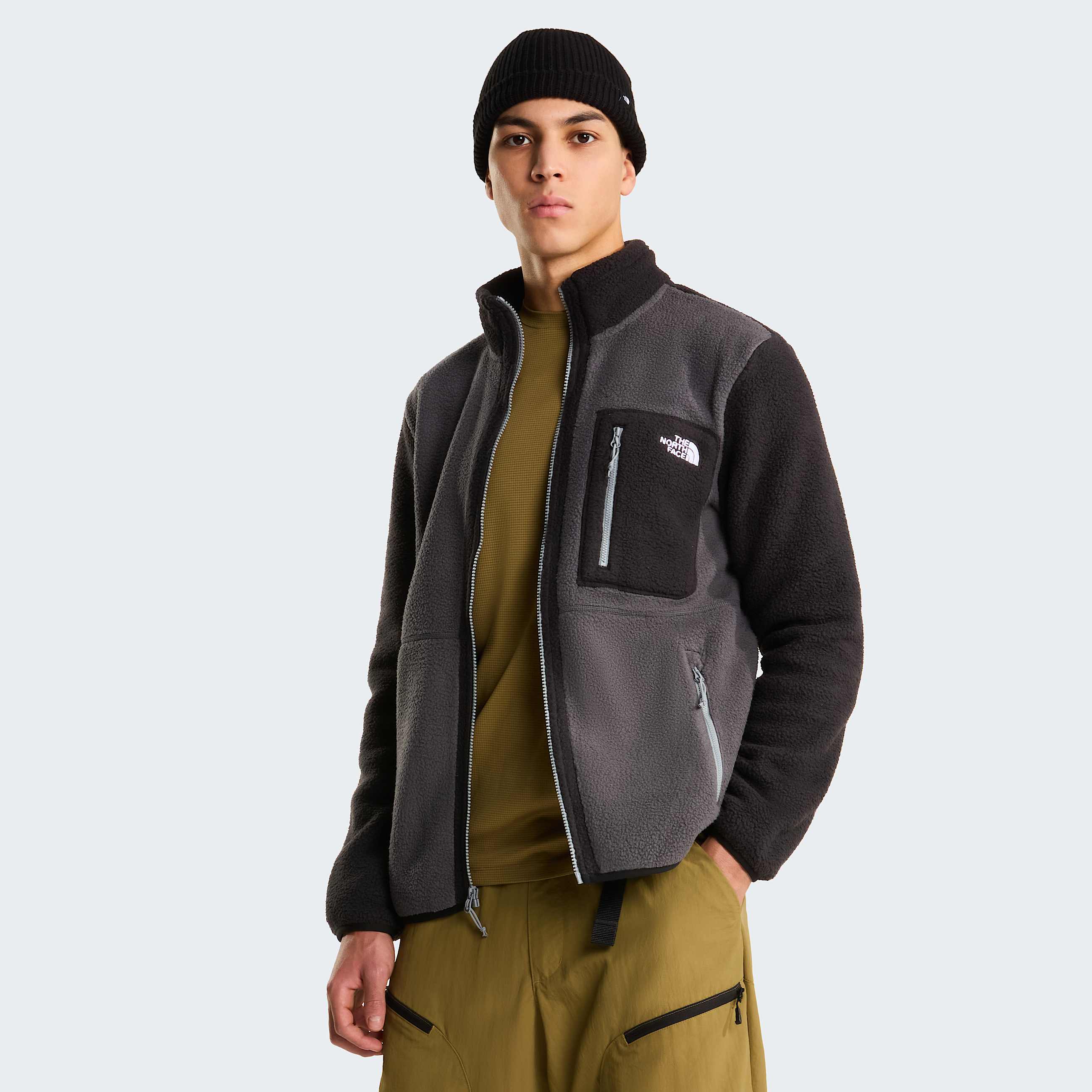 Yumiorifleecejas met volledige rits voor heren TNF Anthracite GreyTNF BlackMonument Grey ALT4