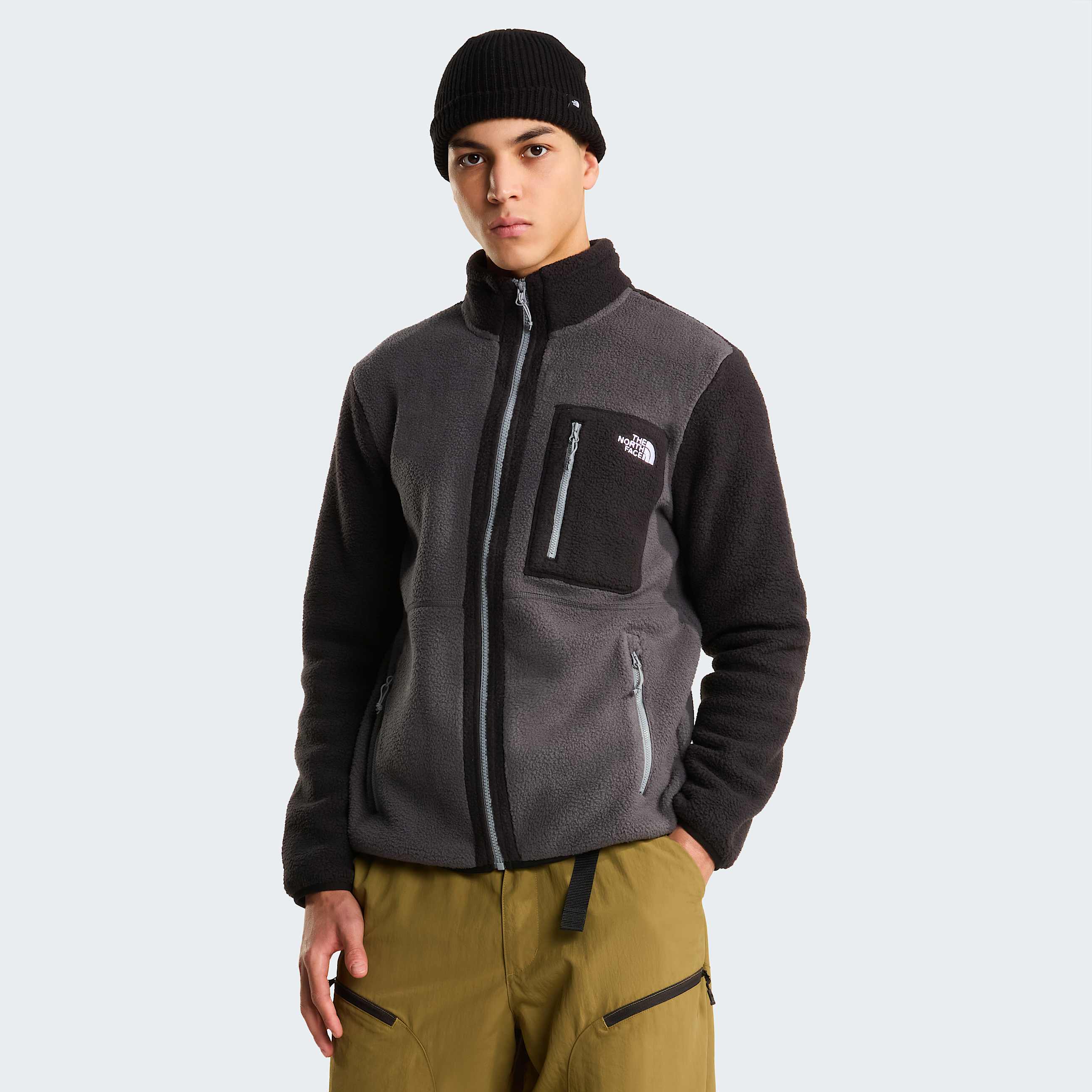 Yumiorifleecejas met volledige rits voor heren TNF Anthracite GreyTNF BlackMonument Grey HERO