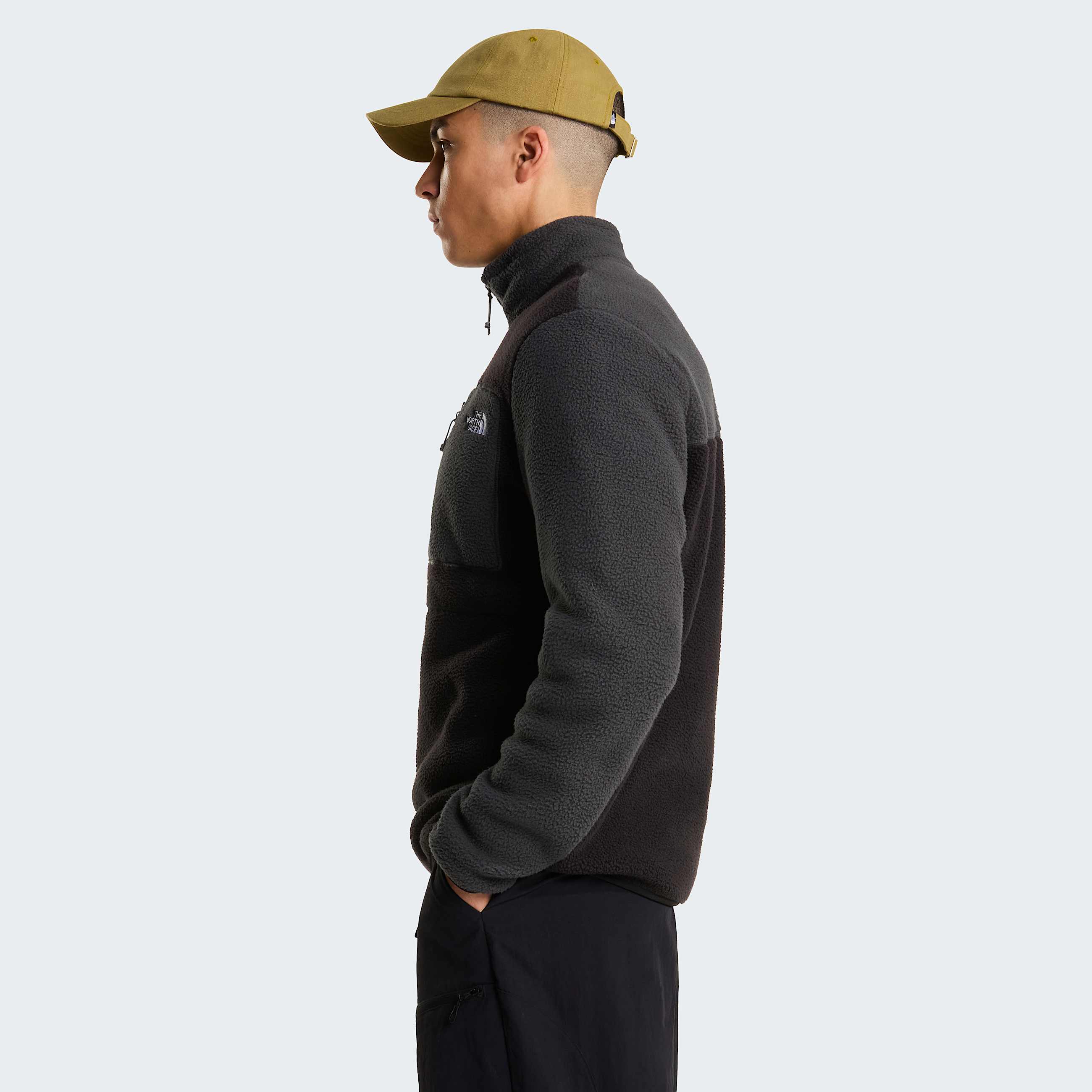 Yumiorifleecejas met kwartrits voor heren TNF TNF BlackAsphalt GreyMonument Grey ALT2