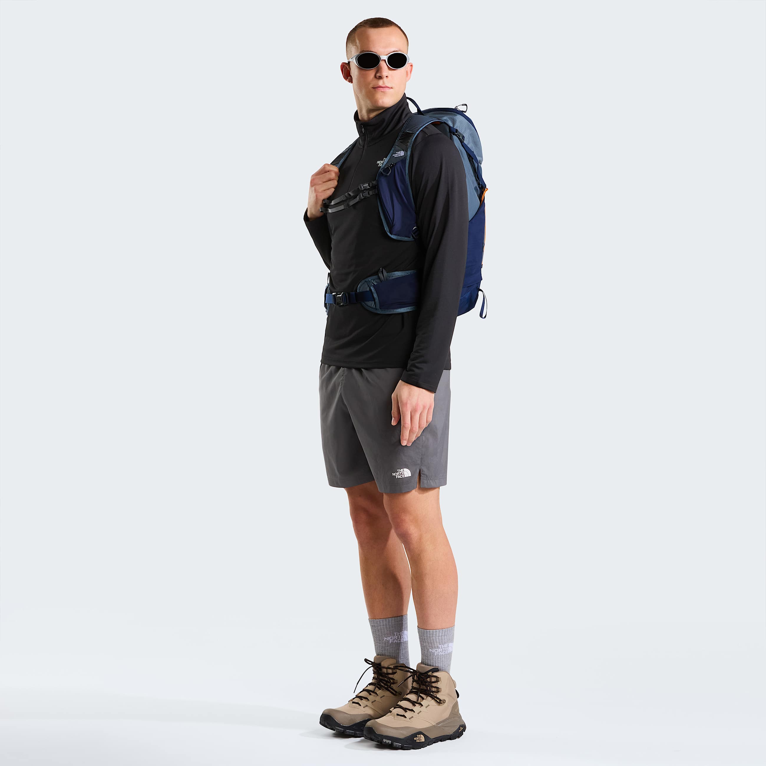 Tshirt a maniche lunghe con cerniera a 14 247 da uomo TNF ALT1