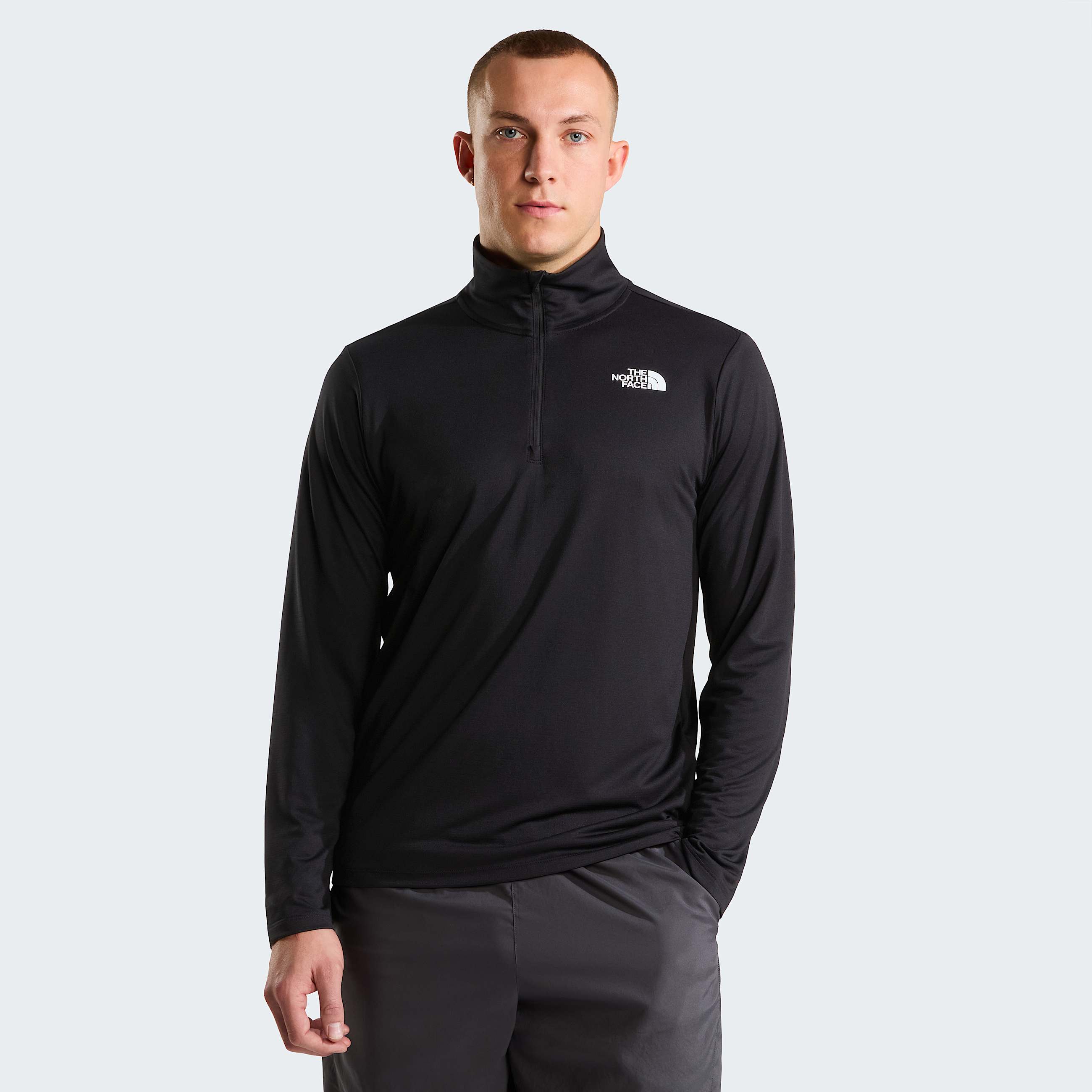 Tshirt a maniche lunghe con cerniera a 14 247 da uomo TNF HERO