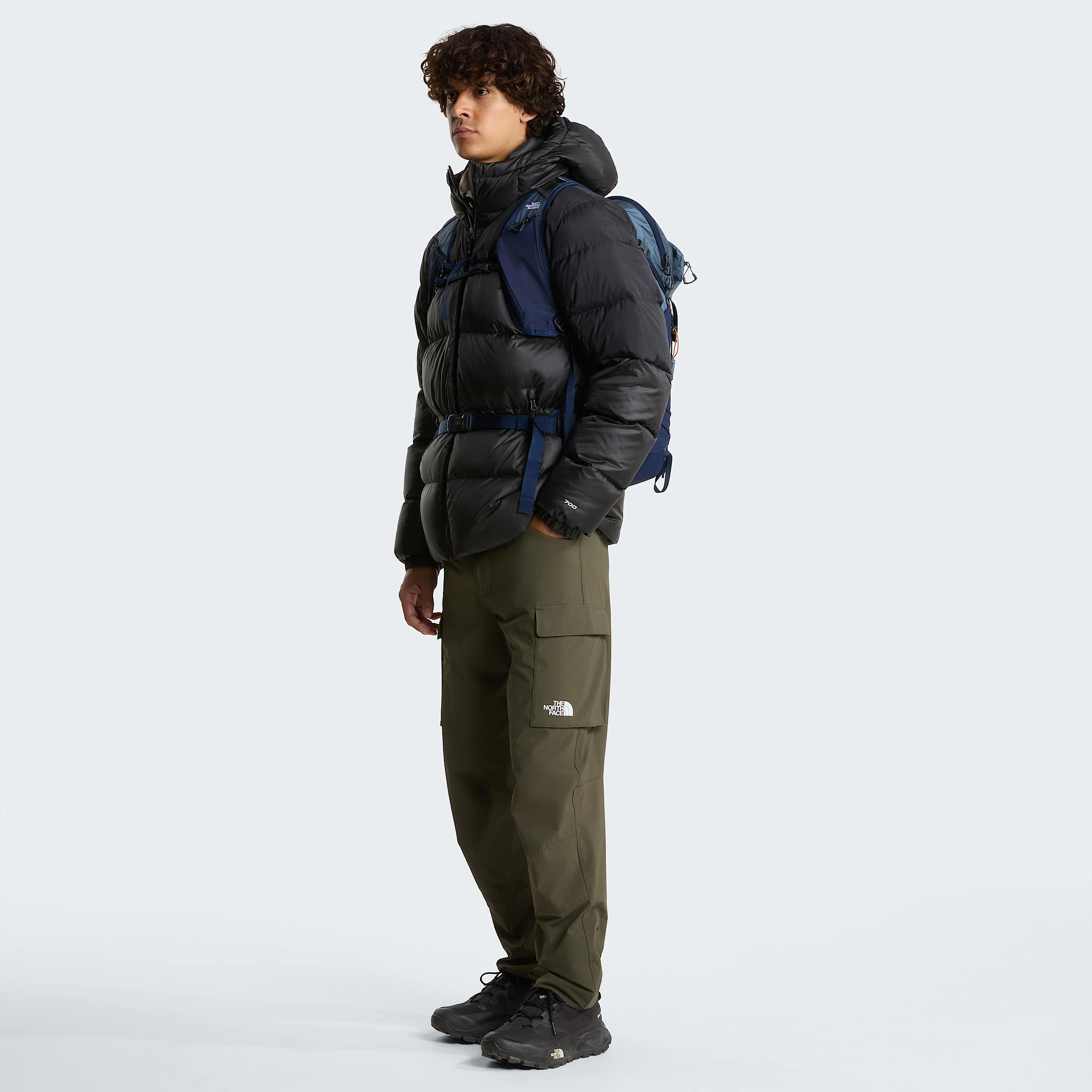 Mens Diablo Down 20 Hooded Jacket TNF TNF Black HeatherTNF BlackRecycled Down ALT1