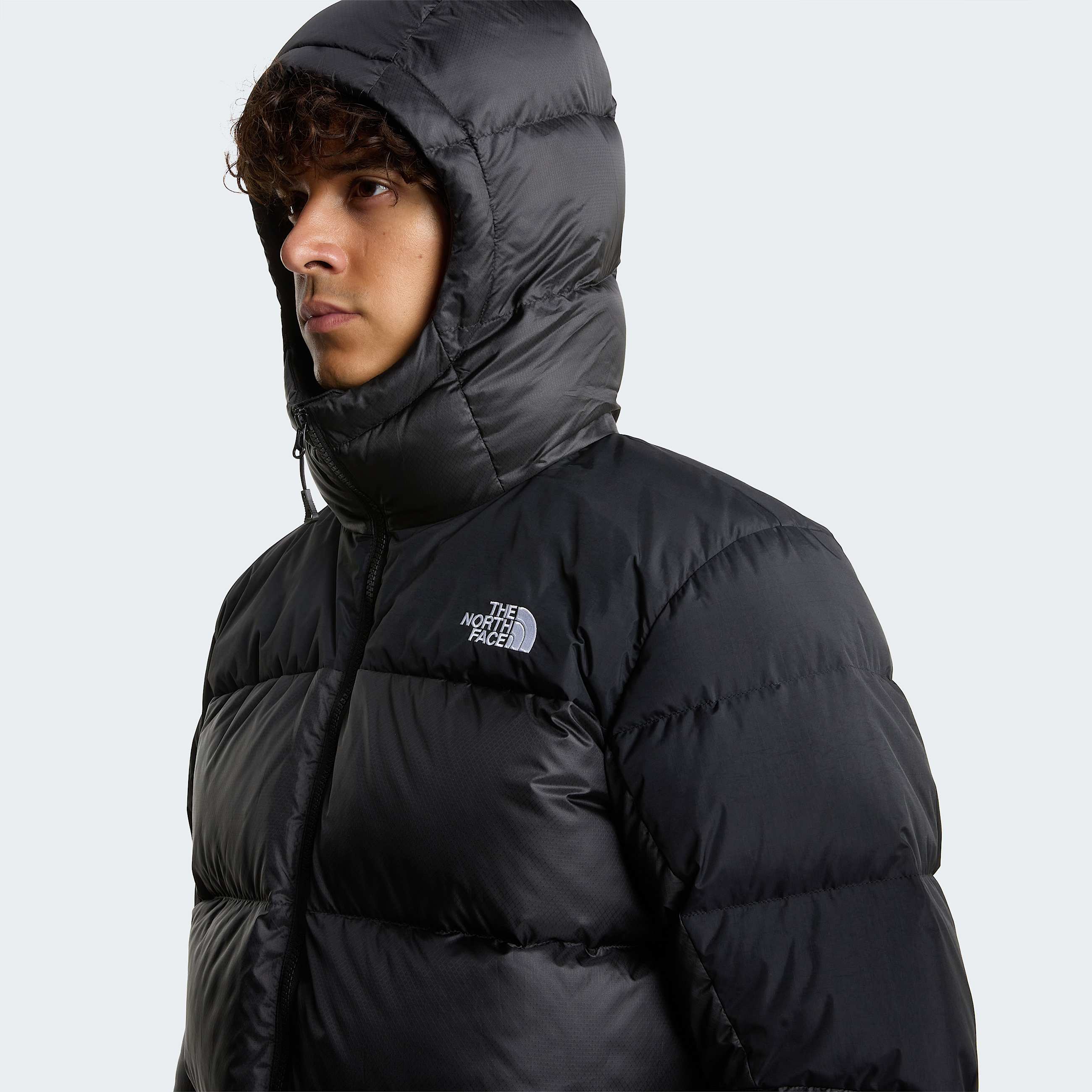 Mens Diablo Down 20 Hooded Jacket TNF TNF Black HeatherTNF BlackRecycled Down ALT5