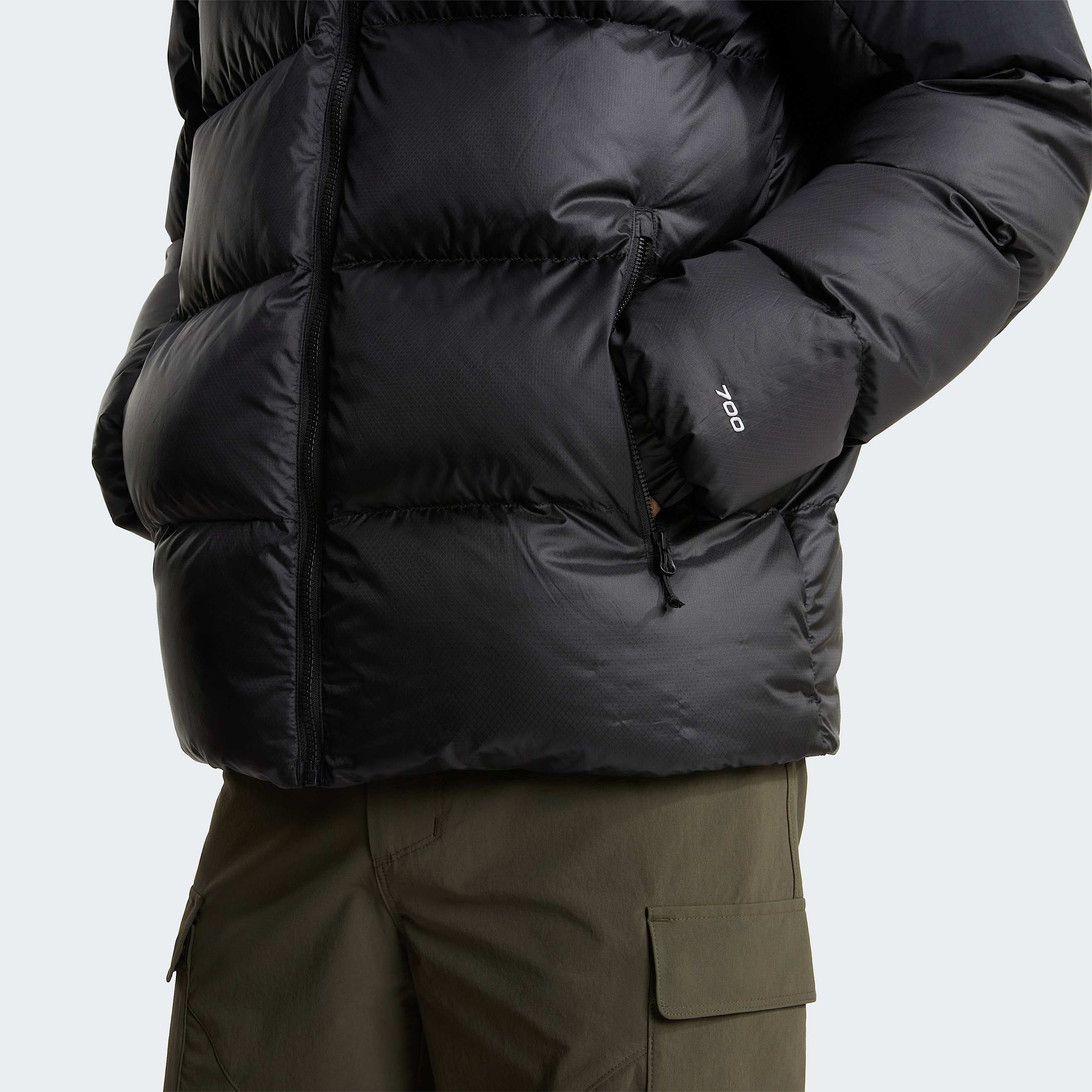 Mens Diablo Down 20 Hooded Jacket TNF TNF Black HeatherTNF BlackRecycled Down ALT7