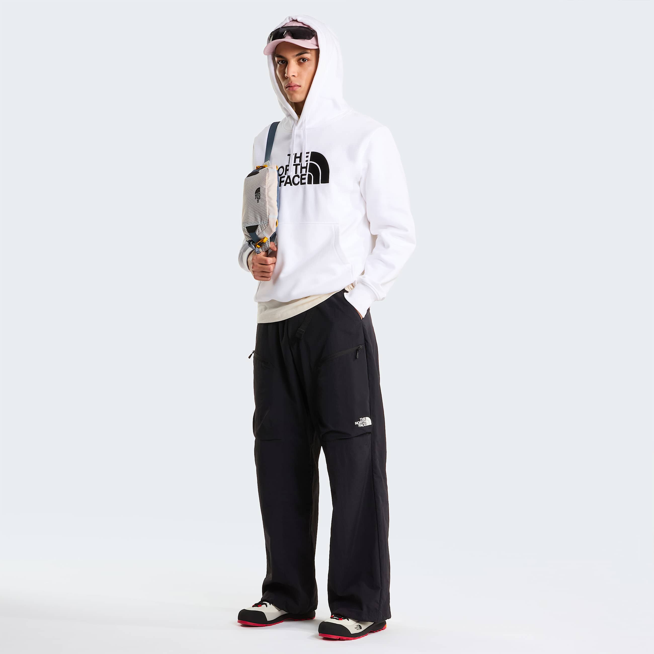Mens Drew Peak Hoodie TNF TNF WhiteTNF Black ALT1