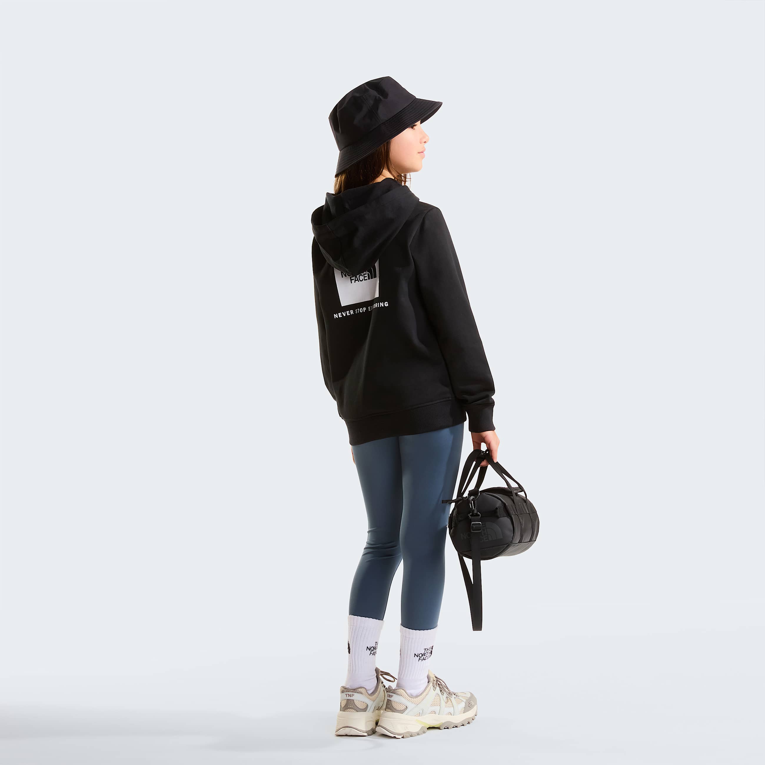 Felpa con cappuccio NSE Box da ragazzi TNF ALT8