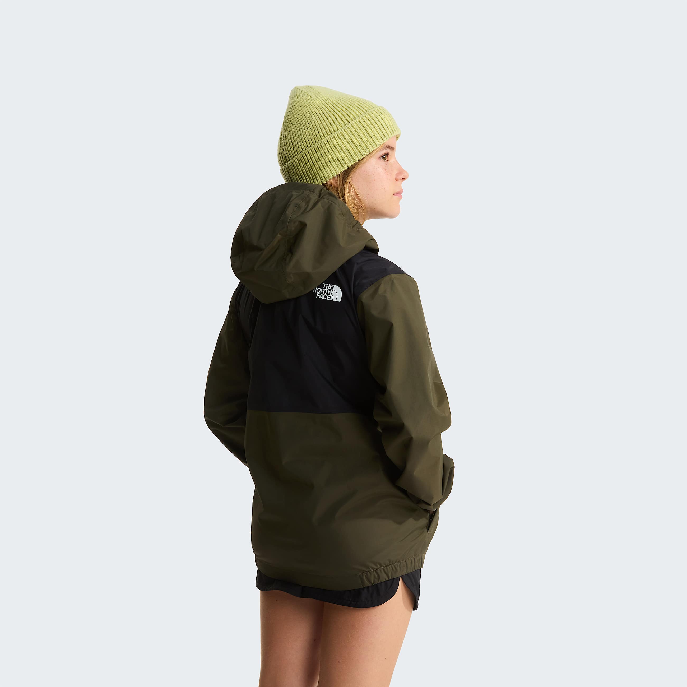 Teens Rain ZipIn Jacket TNF New Taupe Green ALT10