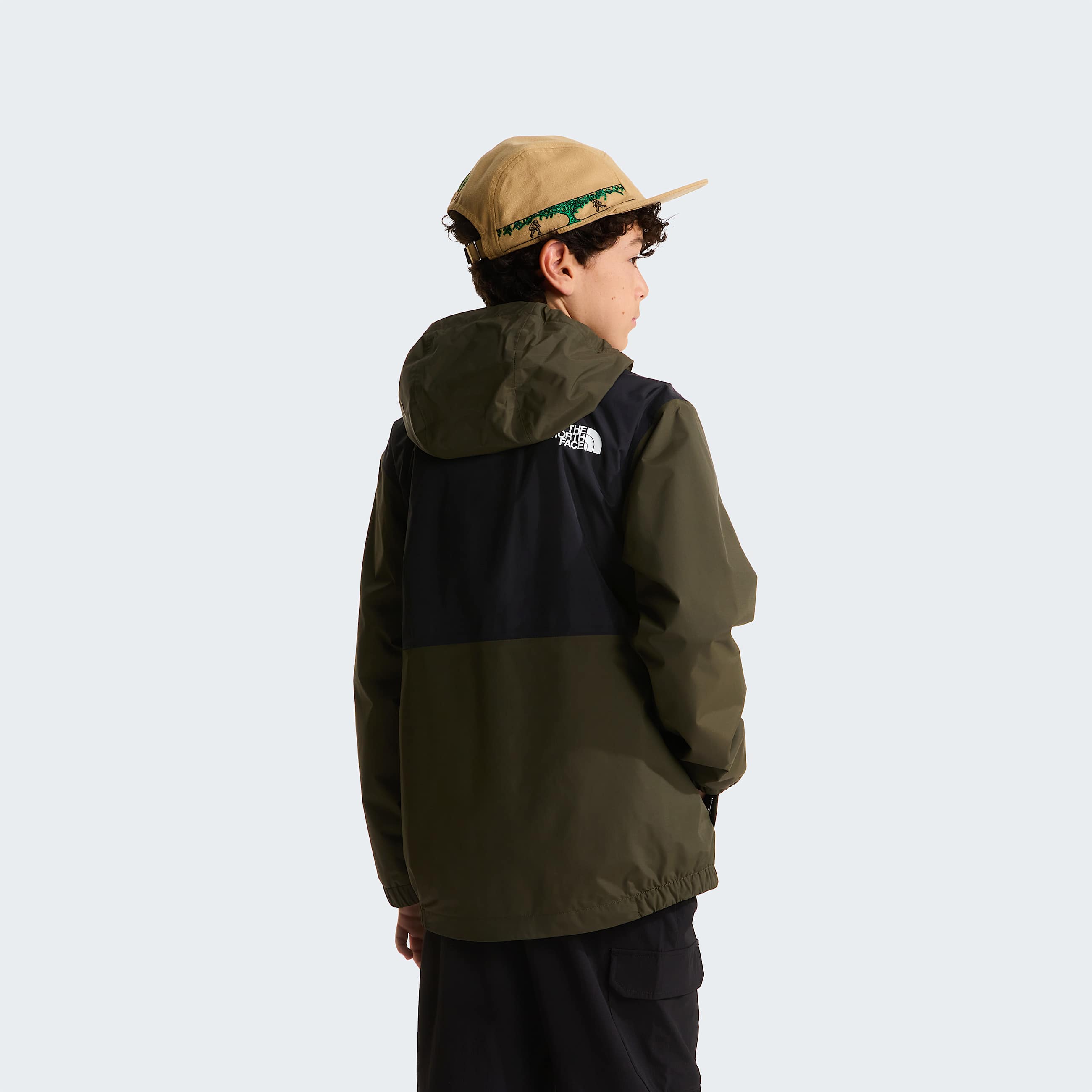 Teens Rain ZipIn Jacket TNF New Taupe Green ALT2