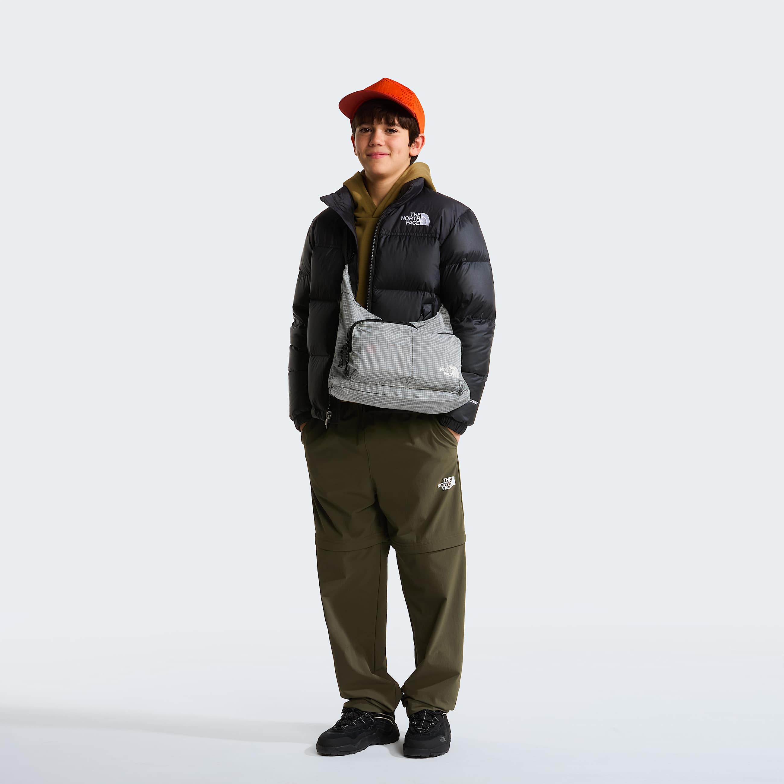 Teens 1996 Retro Nuptse Jacket TNF TNF BlackTNF BlackRecycled Down ALT1