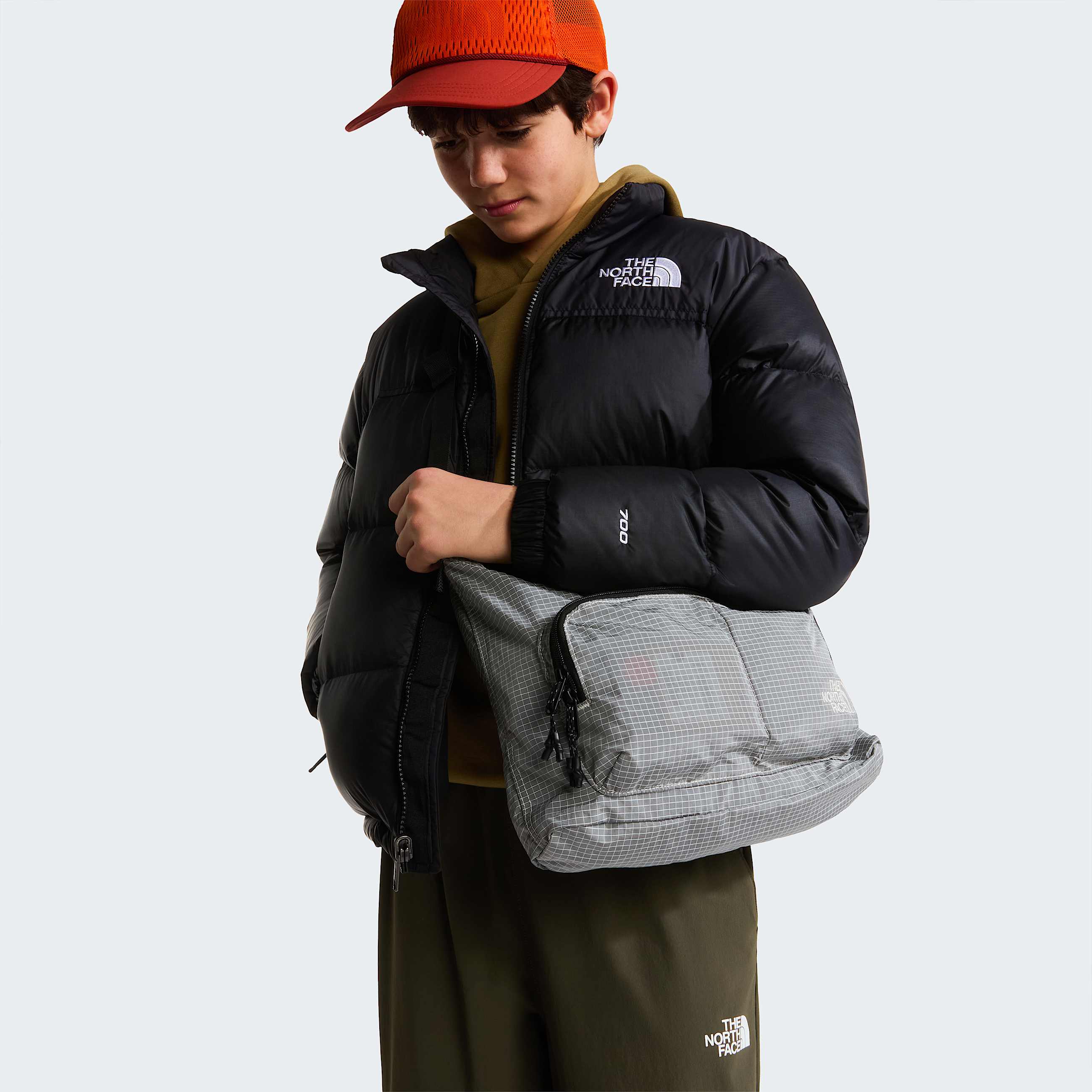 Teens 1996 Retro Nuptse Jacket TNF TNF BlackTNF BlackRecycled Down ALT10