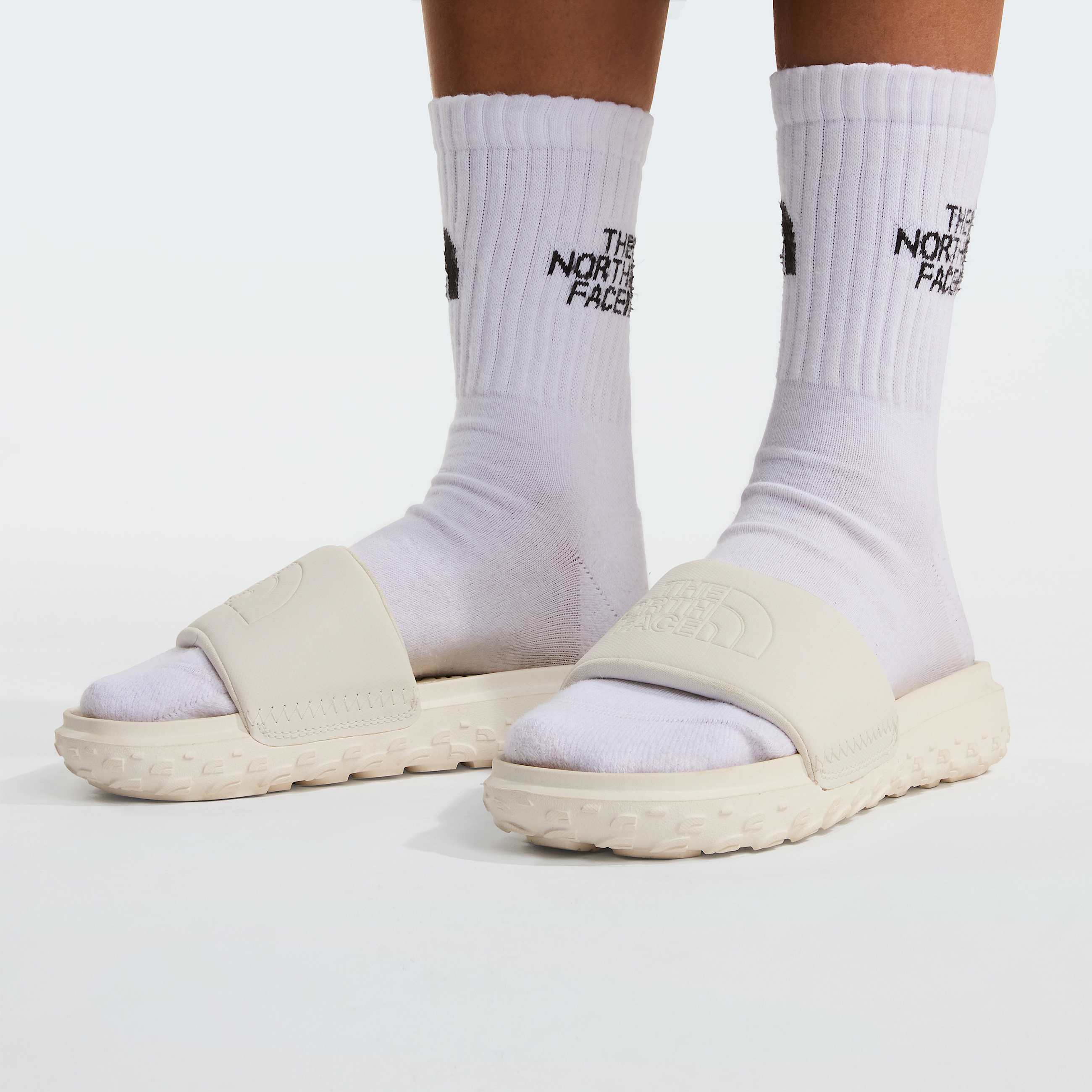 Never Stop Cush Schlappen fr Damen TNF White DuneWhite Dune ALT4