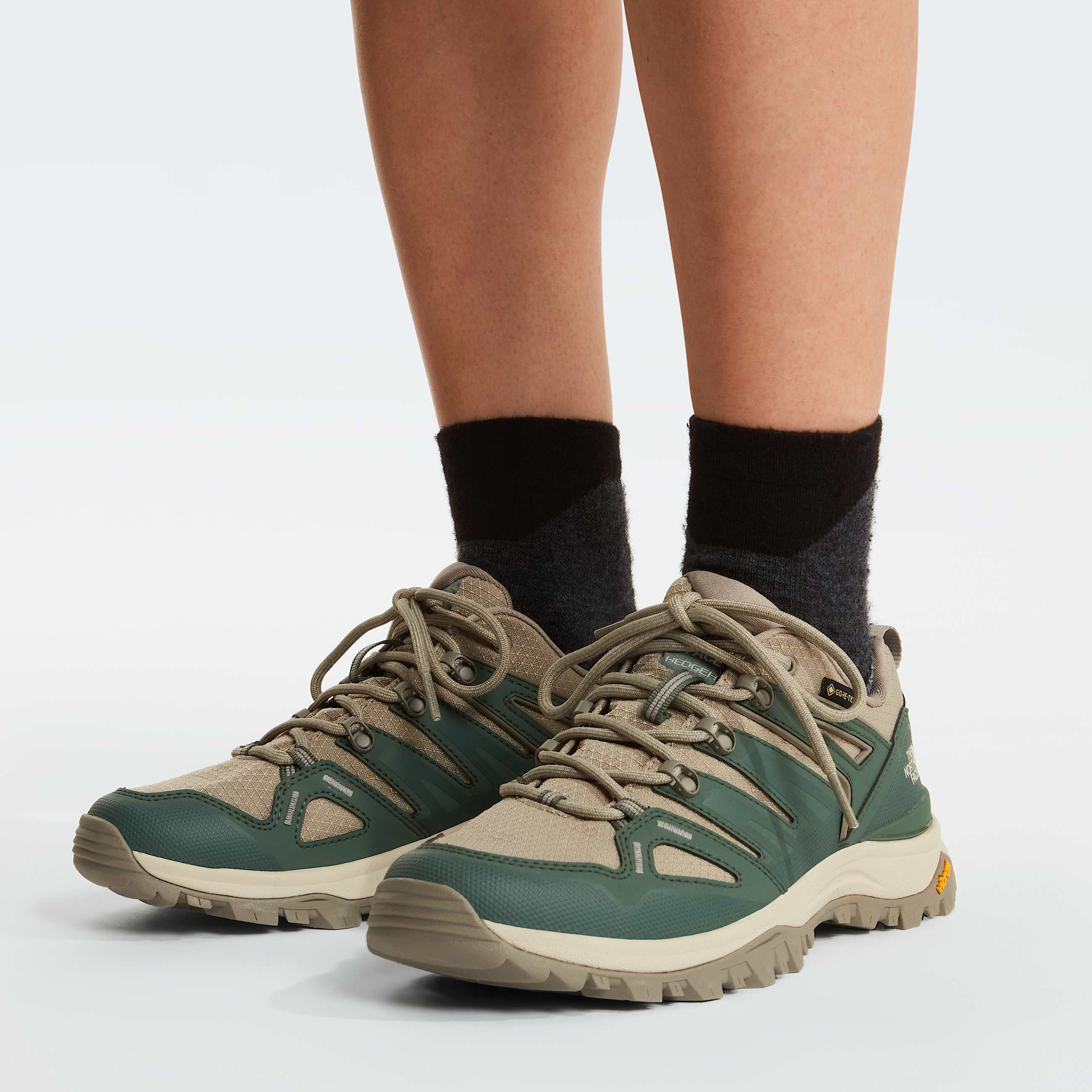 Womens Hedgehog GORETEX Hiking Shoes TNF Duck GreenClay Green ALT4