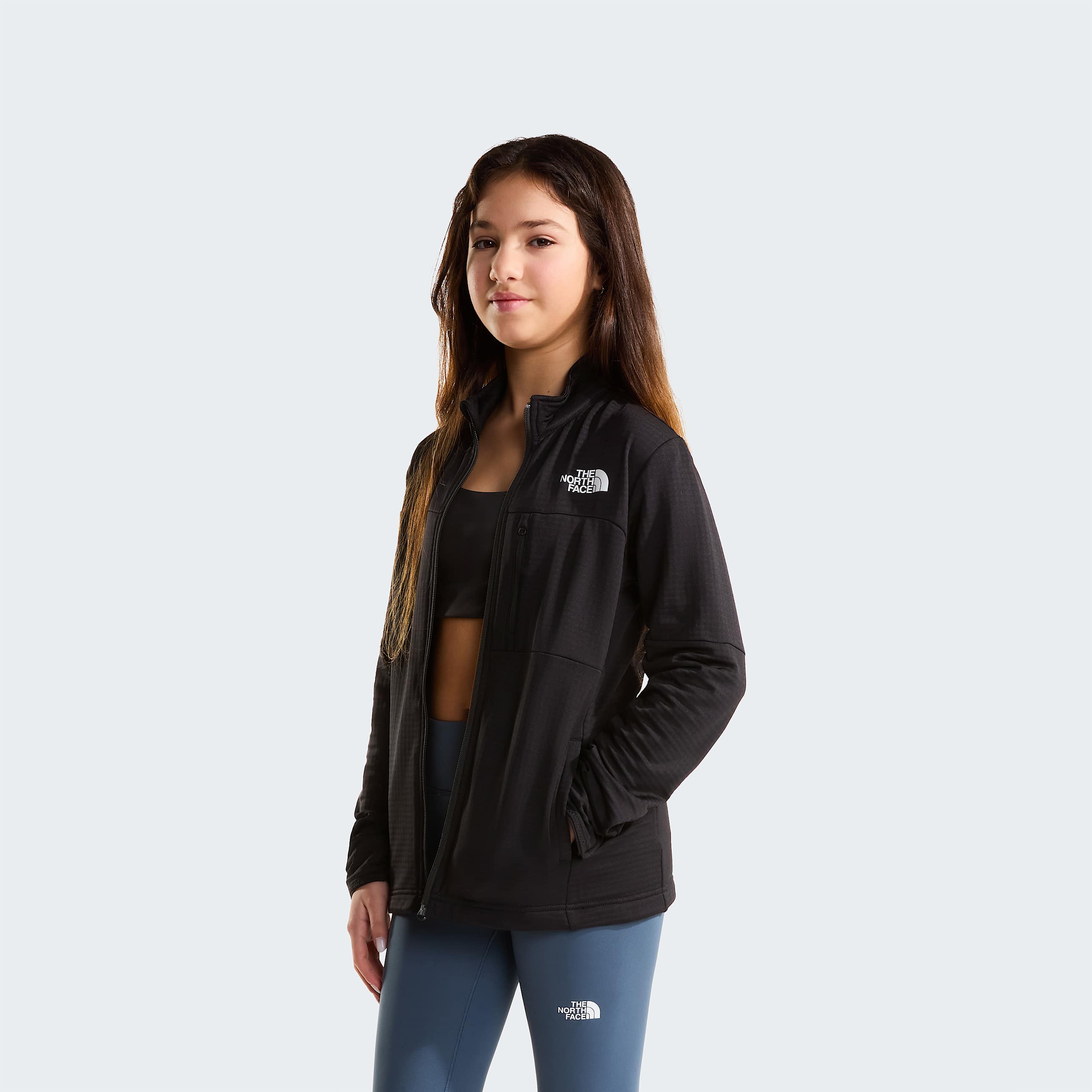 Giacca midlayer Hike con cerniera integrale da ragazzi TNF ALT12