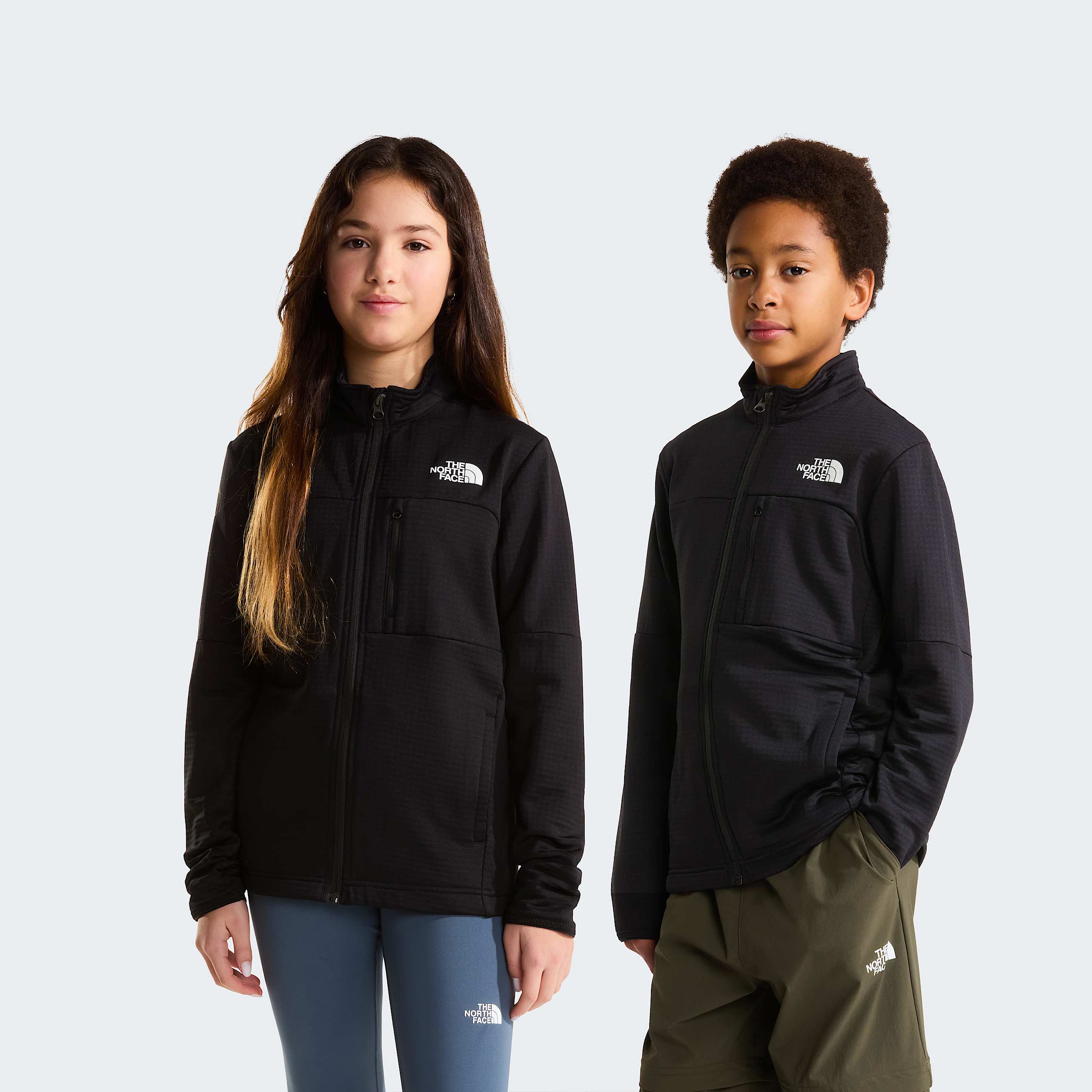 Giacca midlayer Hike con cerniera integrale da ragazzi TNF HERO