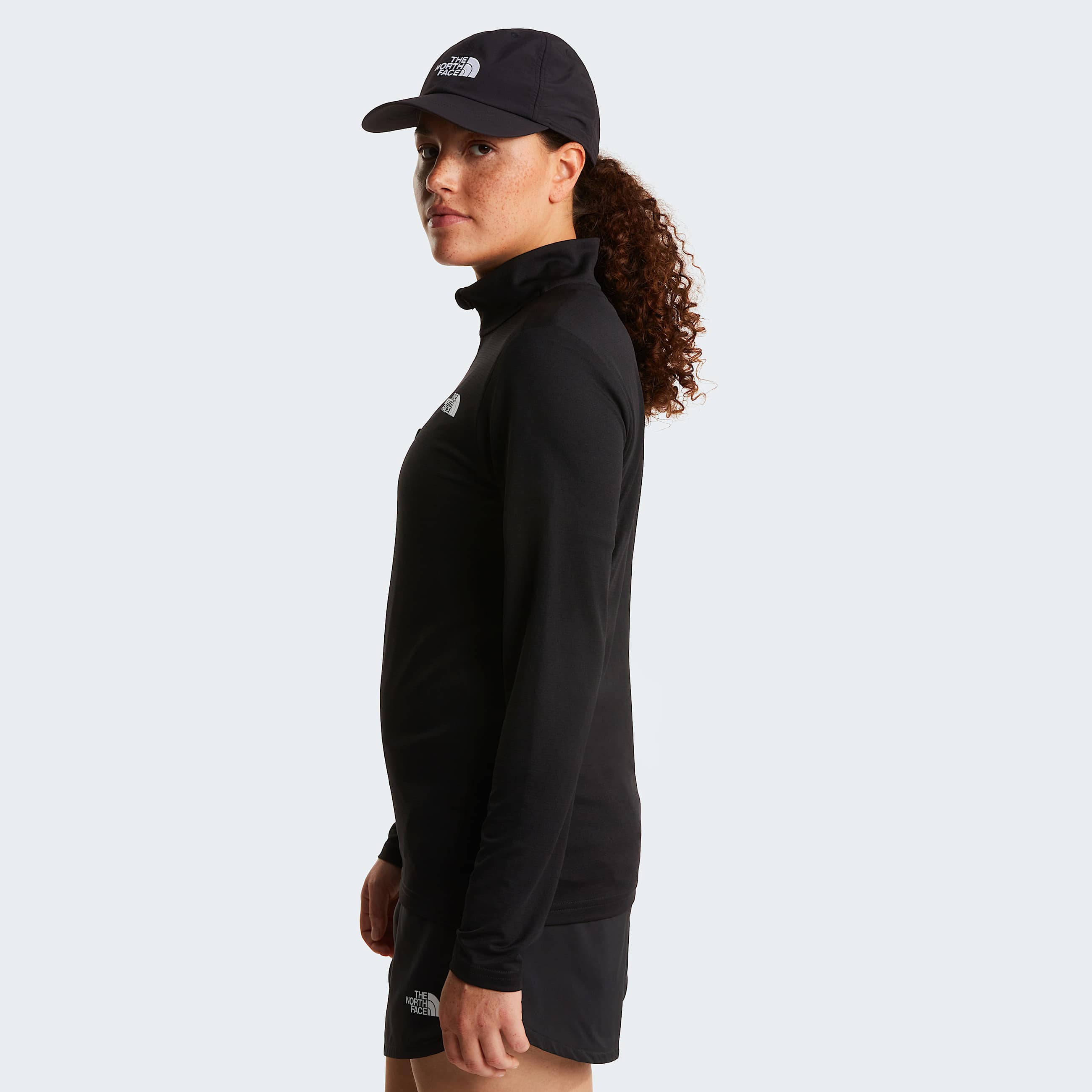 Maglia a maniche lunghe Flex Slim con cerniera a 14 da donna TNF ALT2