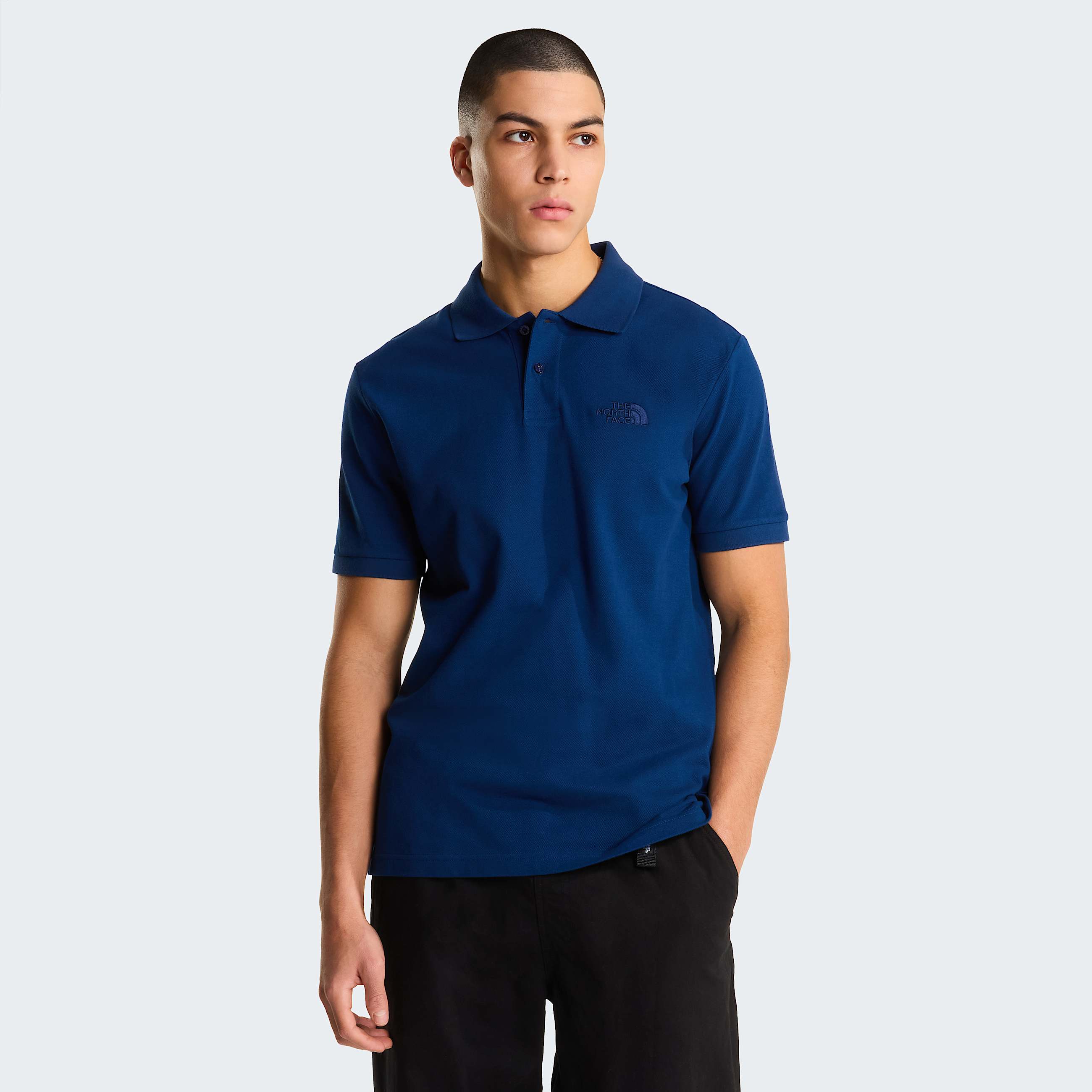 Polo recto Essential para hombre TNF Estate Blue HERO