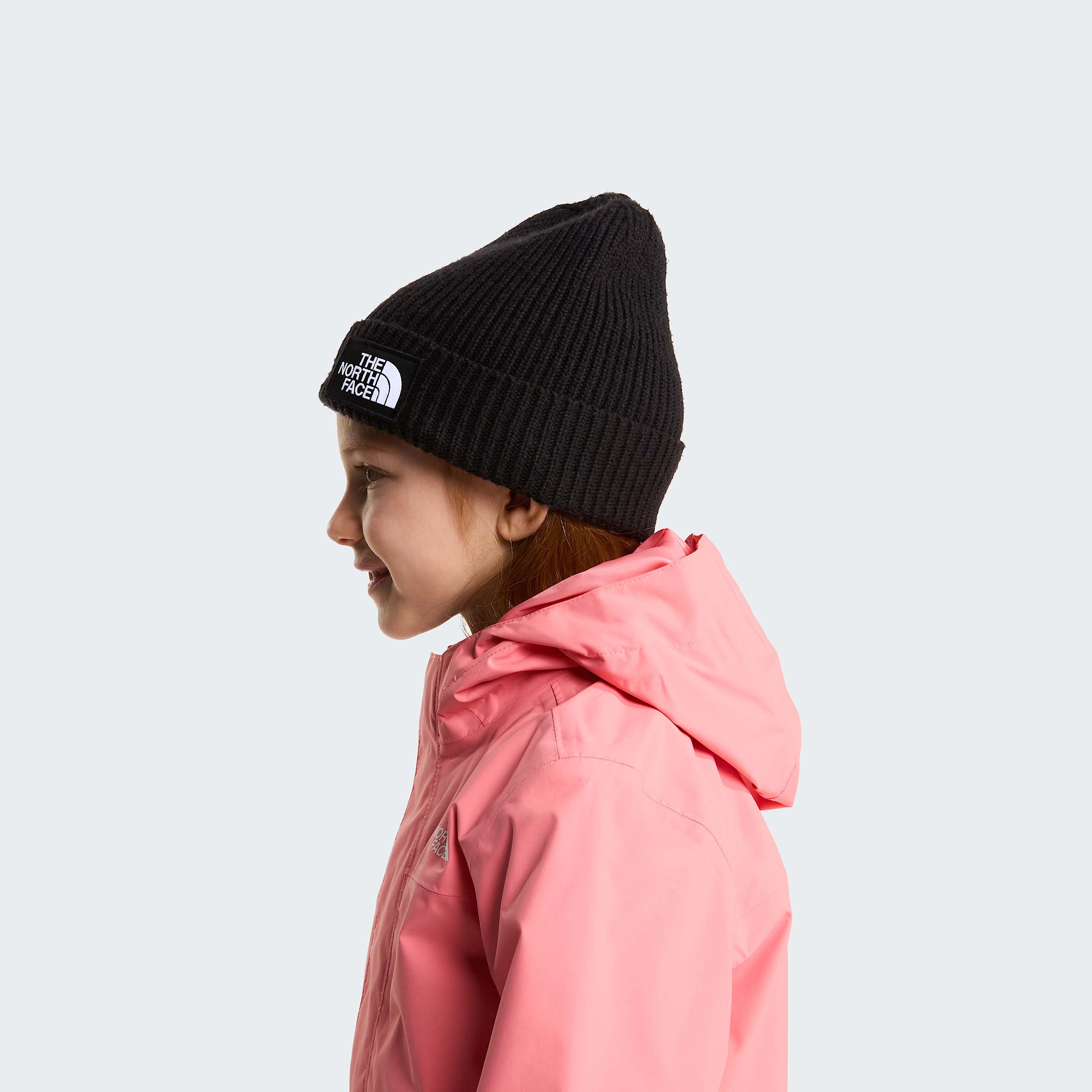 Kids TNF Logo Box Cuffed Beanie TNF TNF Black ALT3