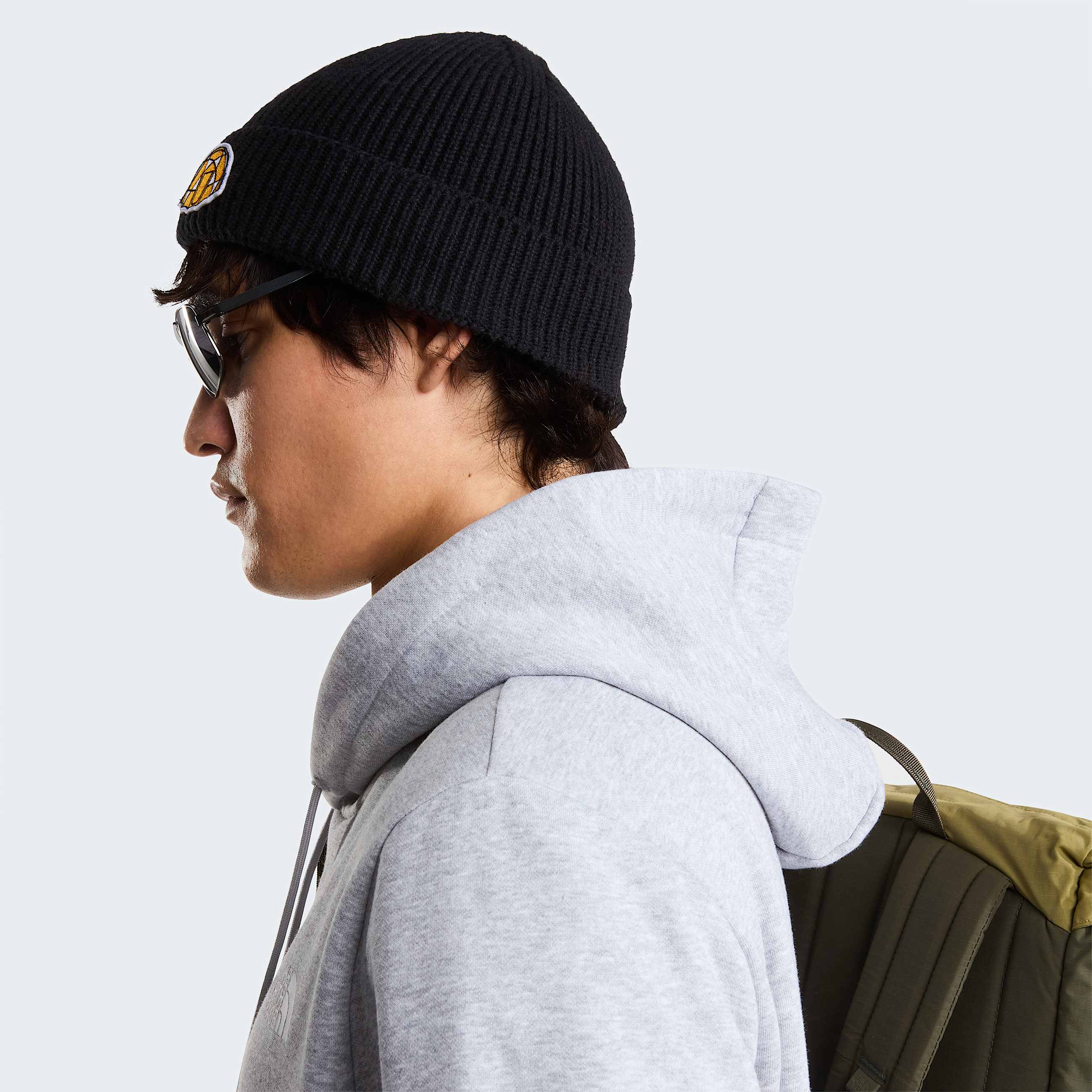 TNF Logo Box Cuffed Beanie TNF TNF BlackIcon Patch ALT3