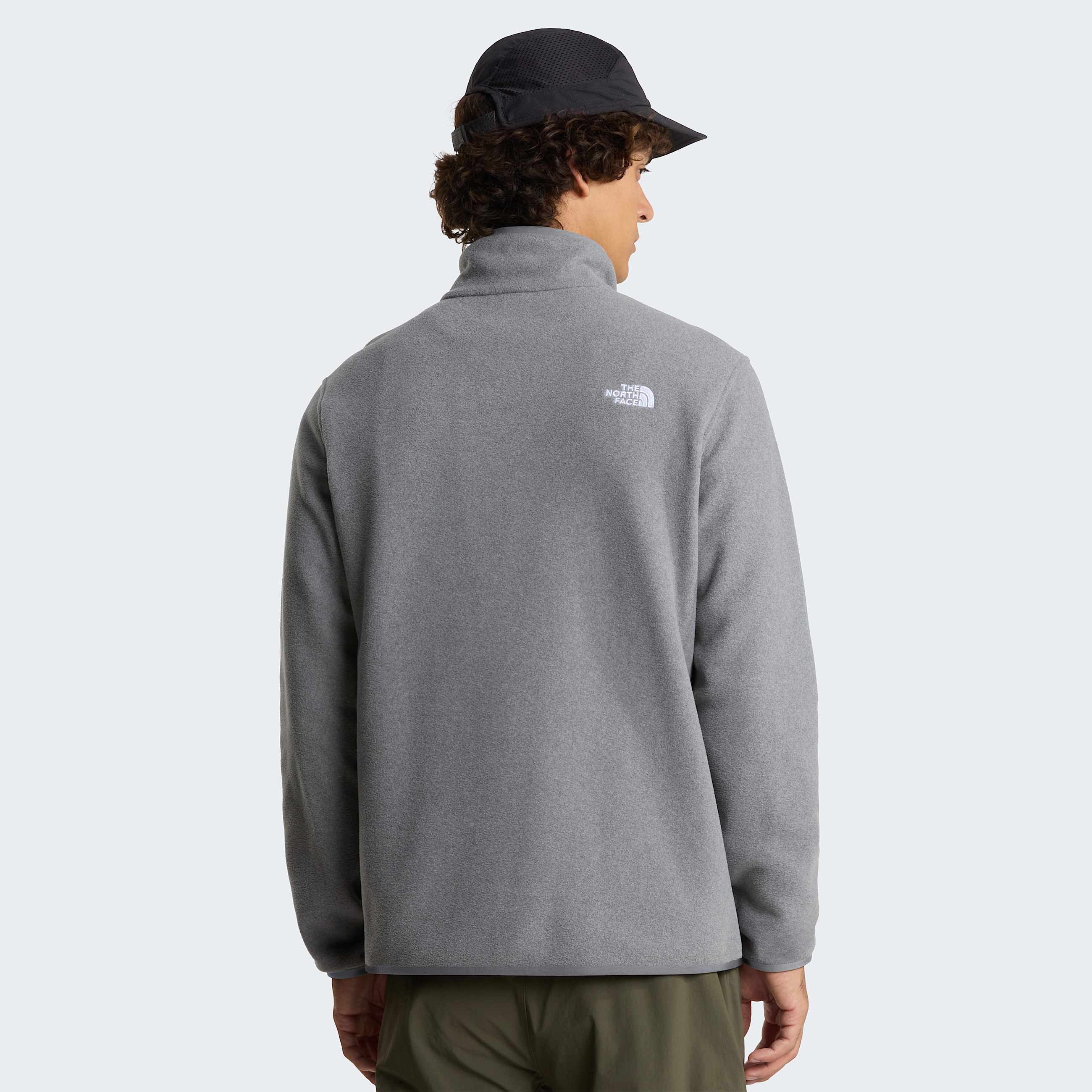 Pile Glacier con cerniera a 14 da uomo TNF TNF Mid Grey Heather ALT3