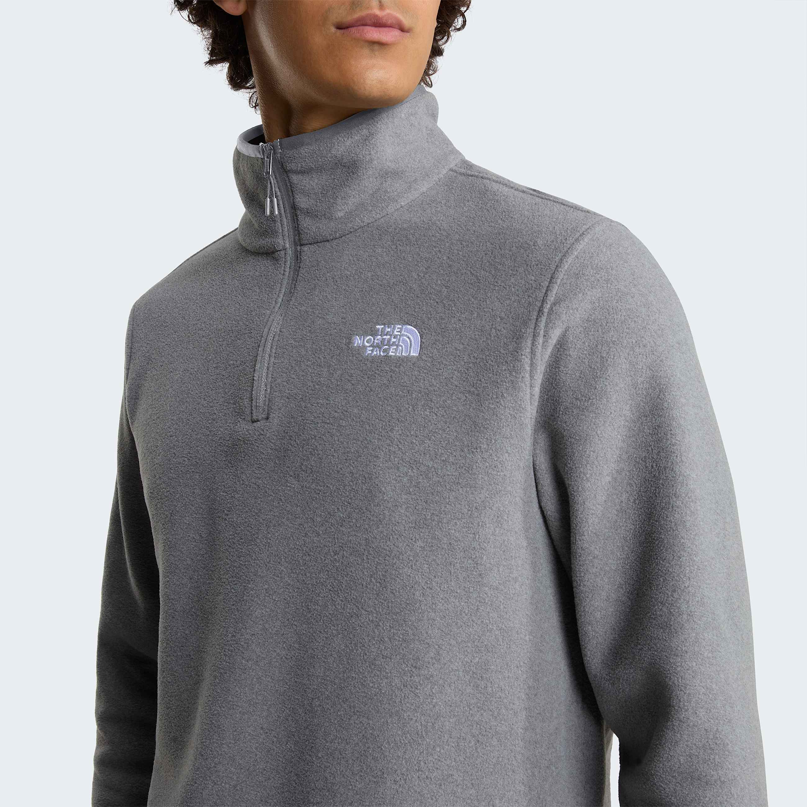 Pile Glacier con cerniera a 14 da uomo TNF TNF Mid Grey Heather ALT4