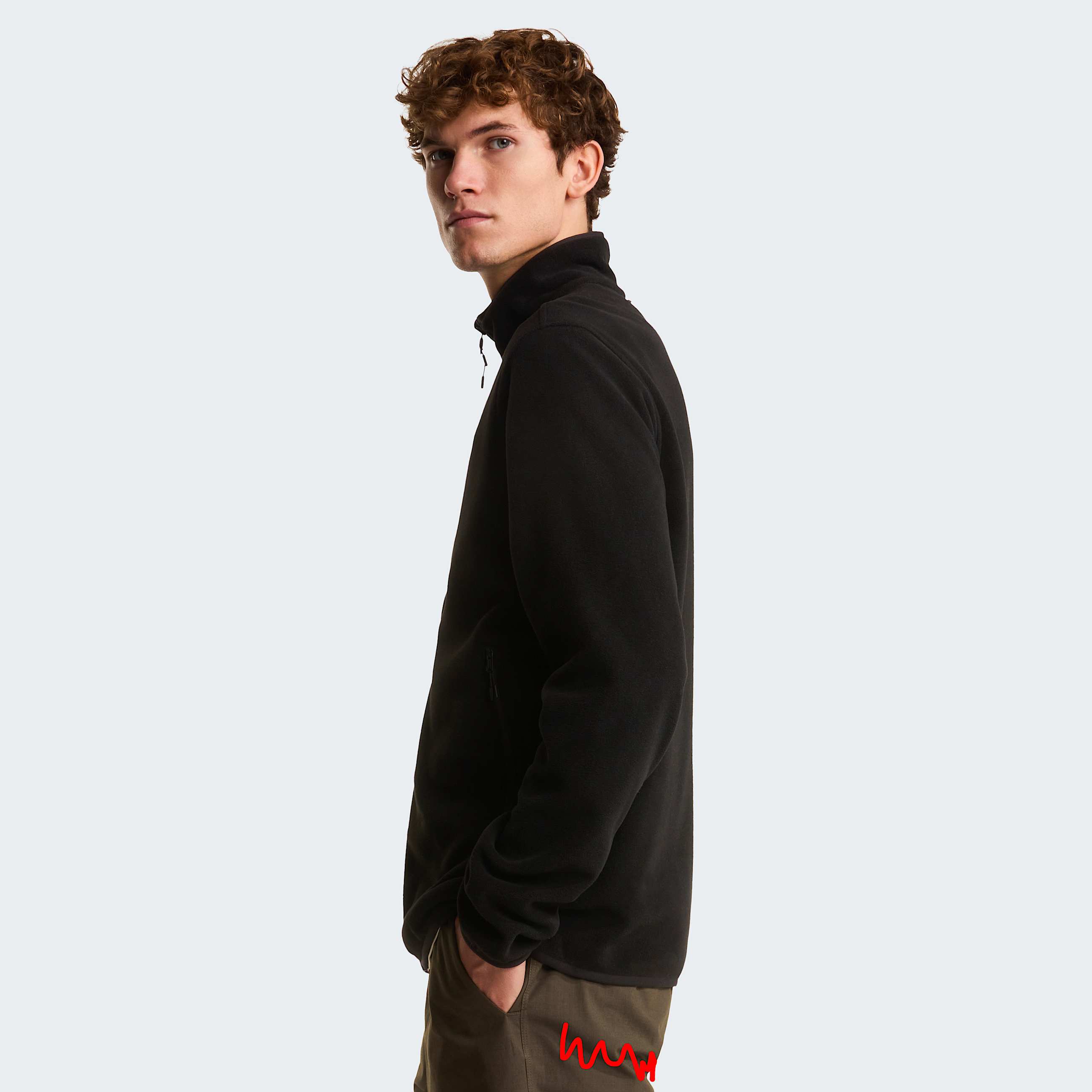 Pile Glacier con cerniera integrale da uomo TNF TNF Black ALT2