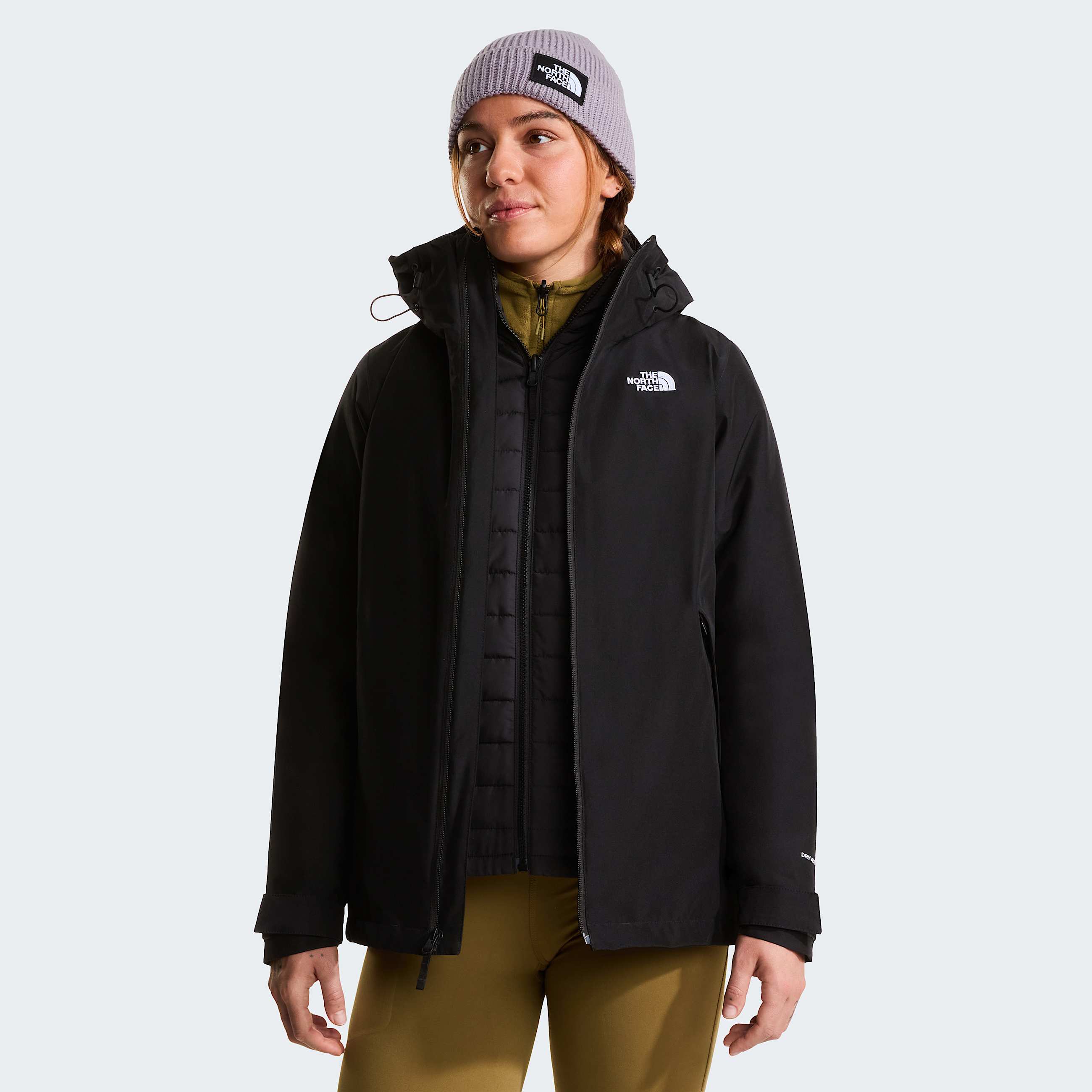 Womens Carto Mono Triclimate 3in1 Hooded Jacket TNF TNF Black HERO