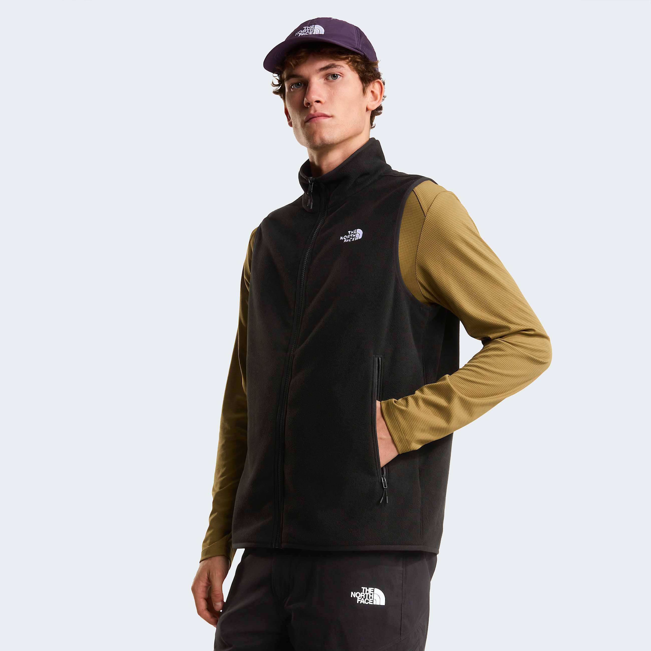 Mens Glacier Fleece Vest TNF TNF Black HERO