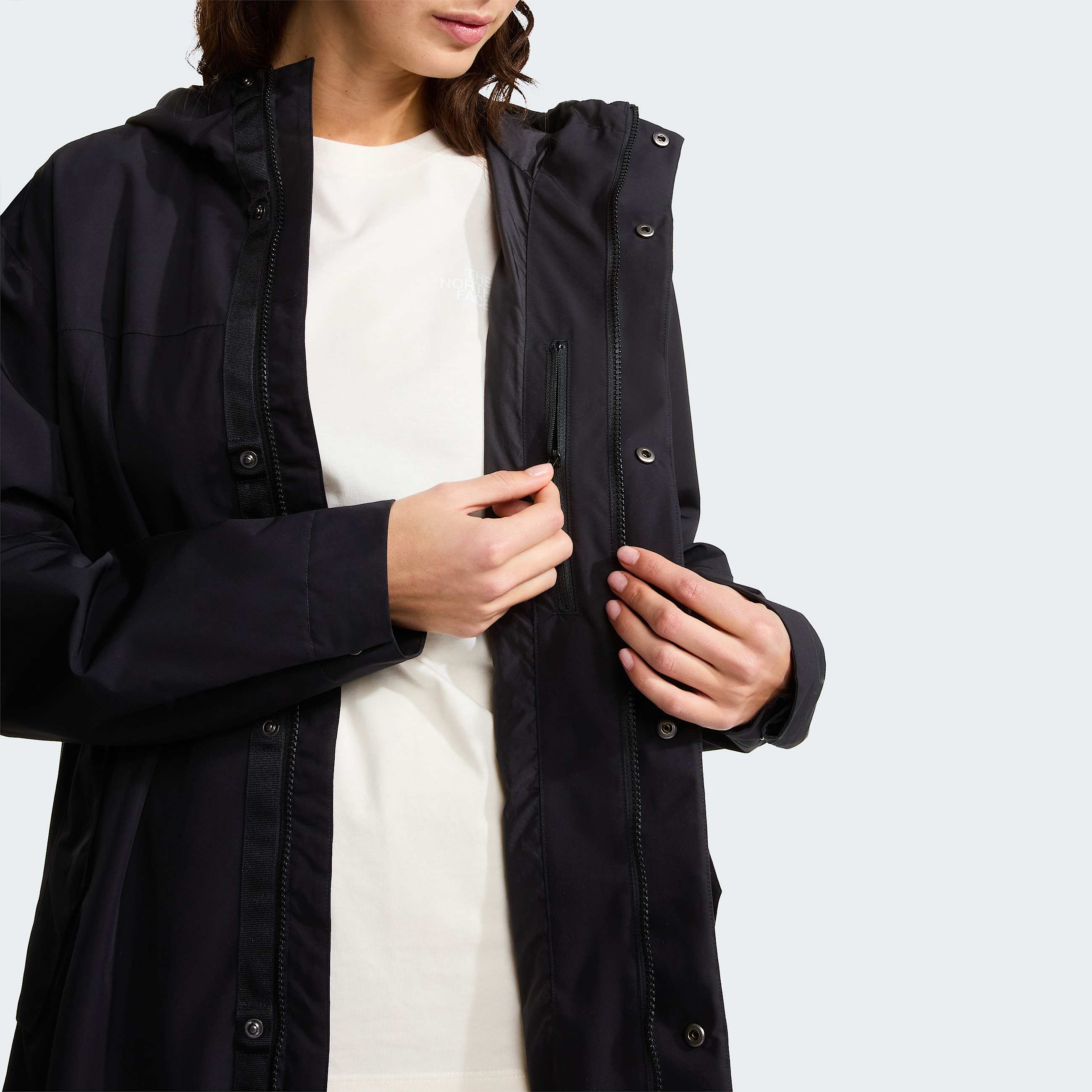 Parka de camada exterior impermevel Nukabira para mulher TNF ALT10