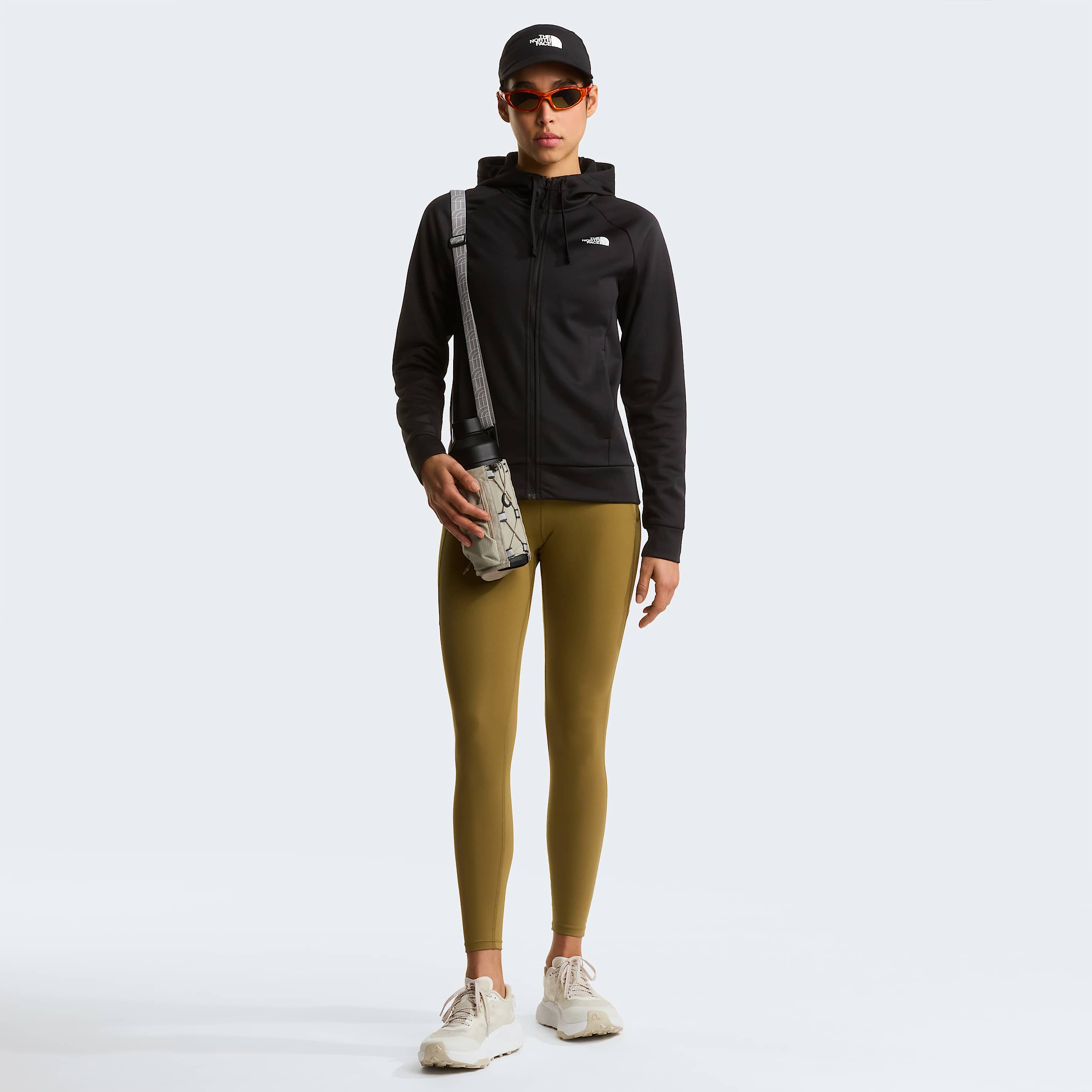 Casaco com capuz e fecho de correr integral Reaxion 20 para mulher TNF ALT1