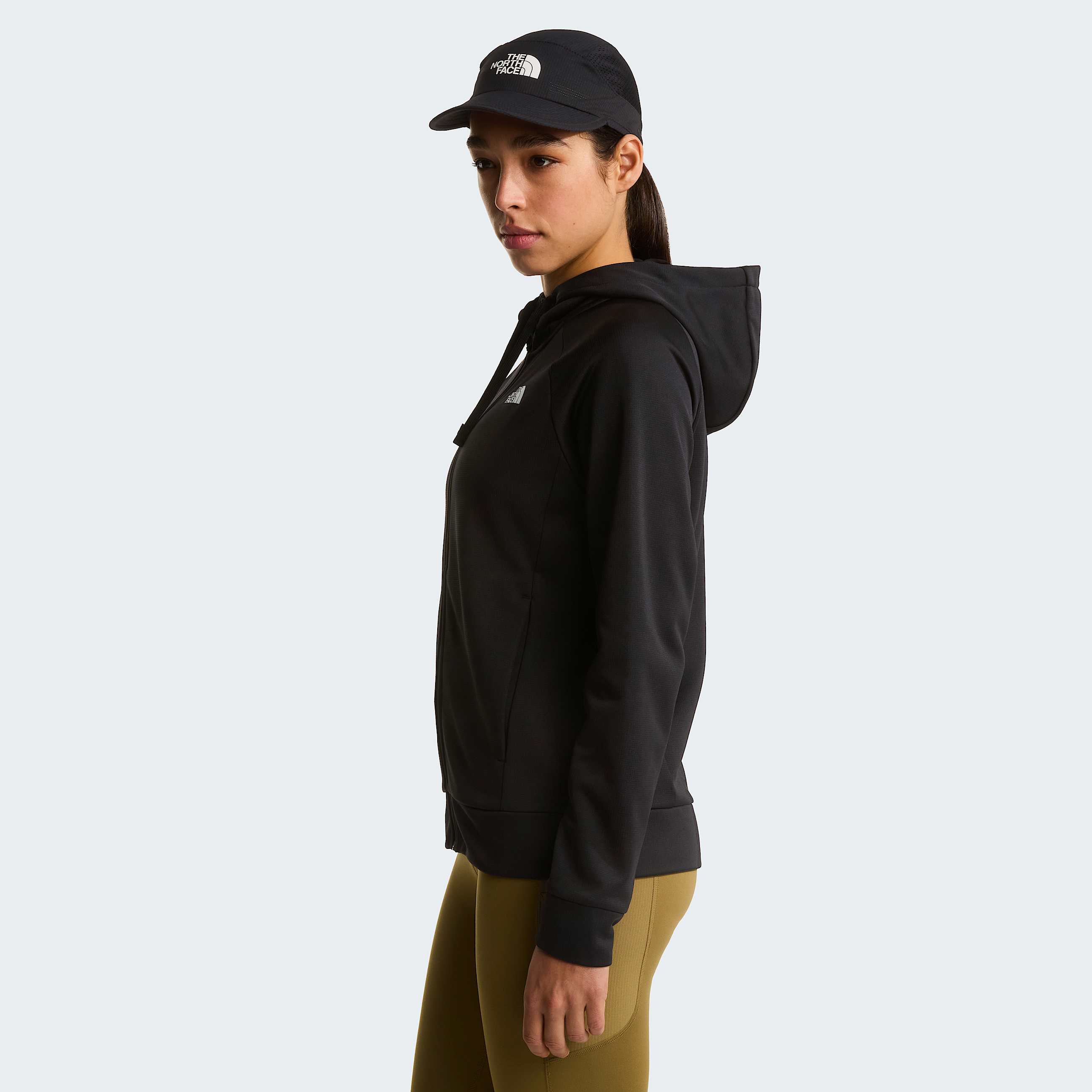 Casaco com capuz e fecho de correr integral Reaxion 20 para mulher TNF ALT2